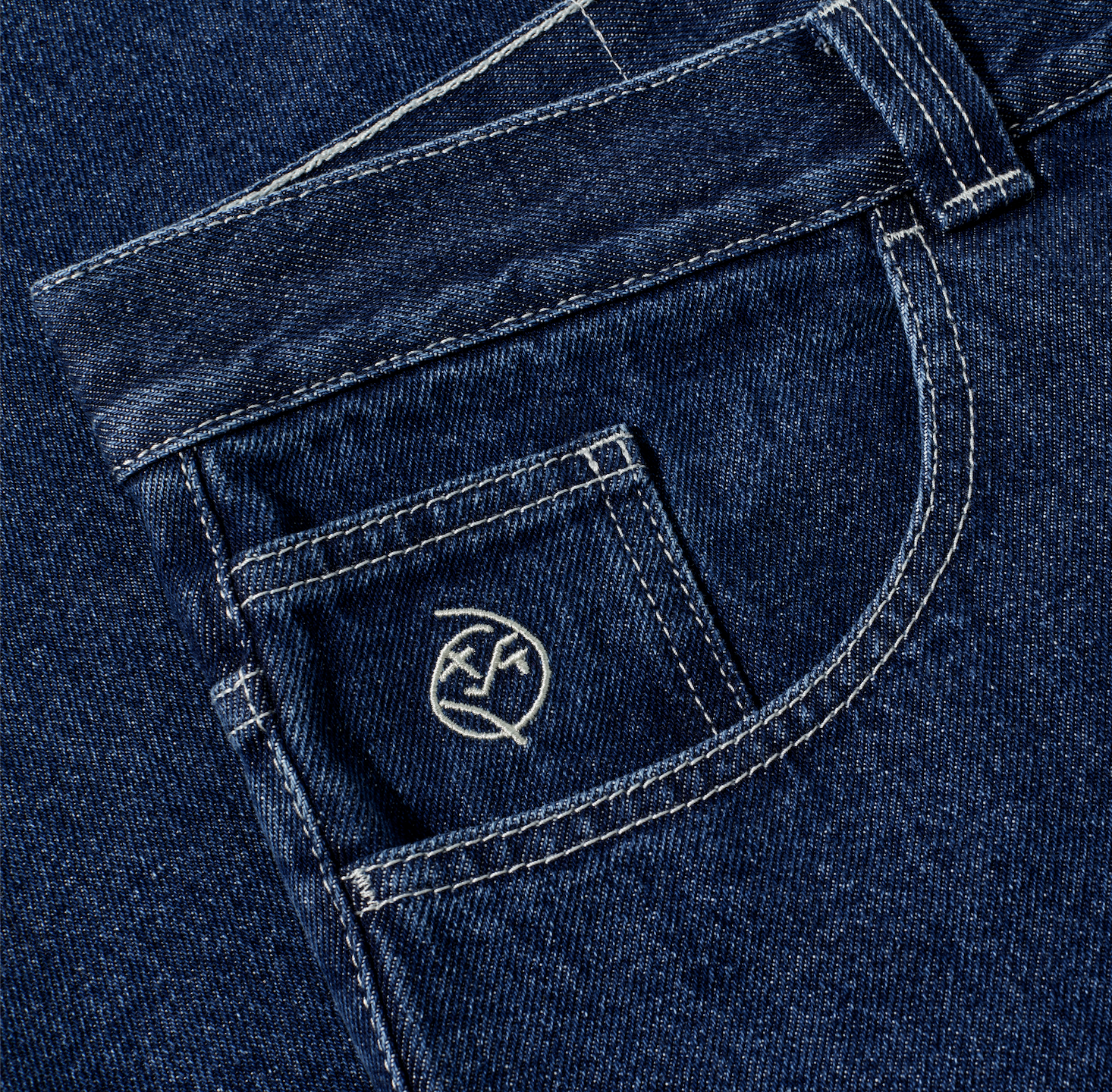 polar-skate-co-big-boy-pants-dark-blue-white-stitching-435-gsm-oversized-fit image 4