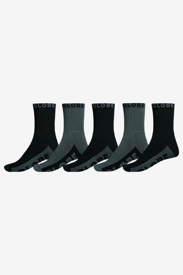 globe-b-g-crew-sock-5-pack-black-grey-sportsocken image 1