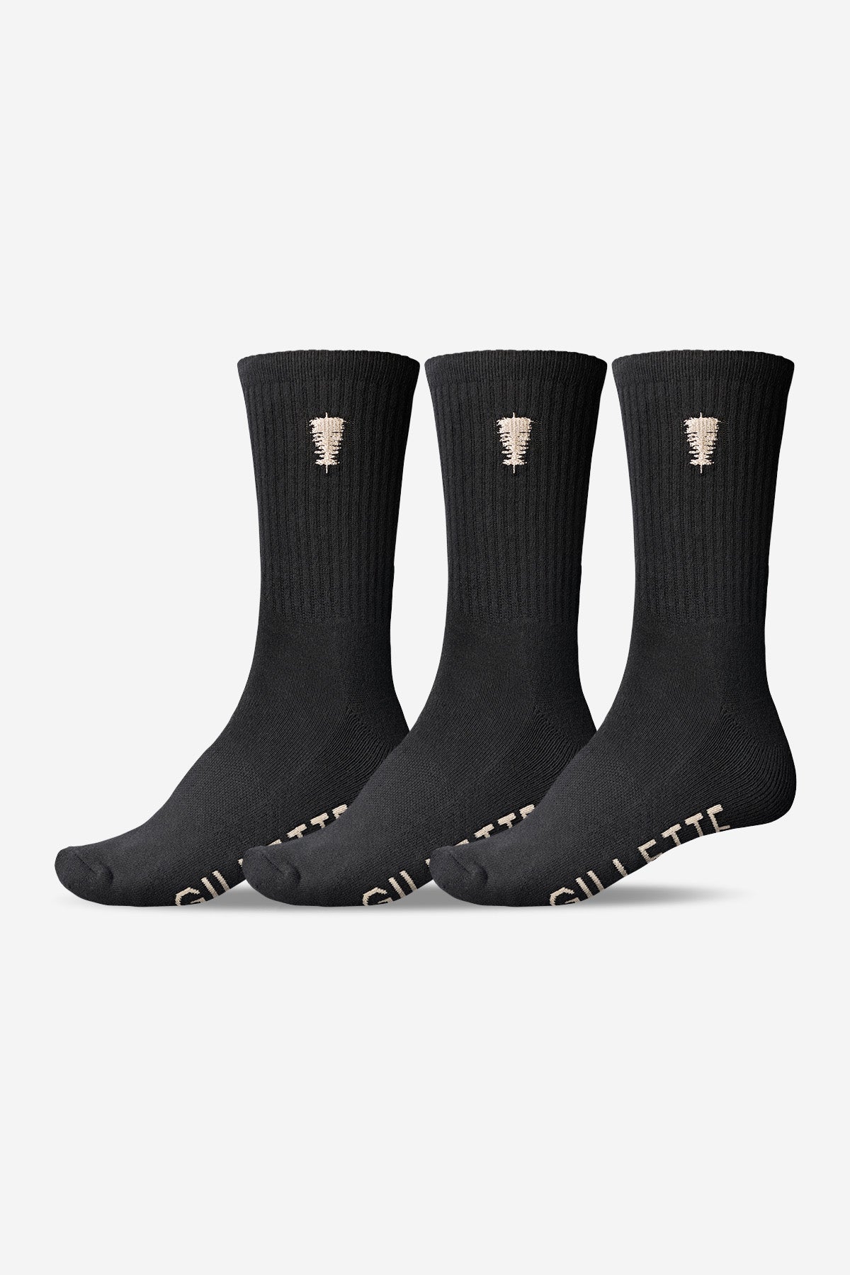 globe-gillette-crew-sock-3-pack-black-white-crew-socken image 1