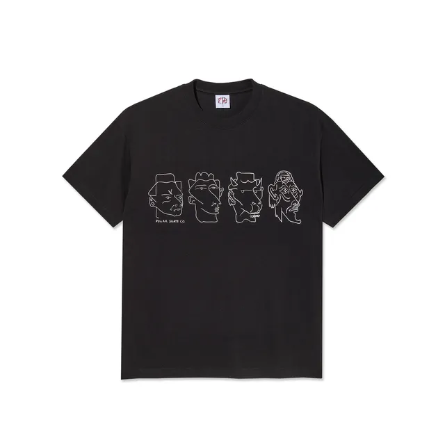 polar-skate-co-contrast-tee-8-heads-black-white image 1