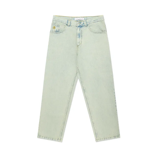 polar-skate-co-93-pants-dirty-light-blue-oversized-denim-hose-435-gsm-dropped-cr image 1