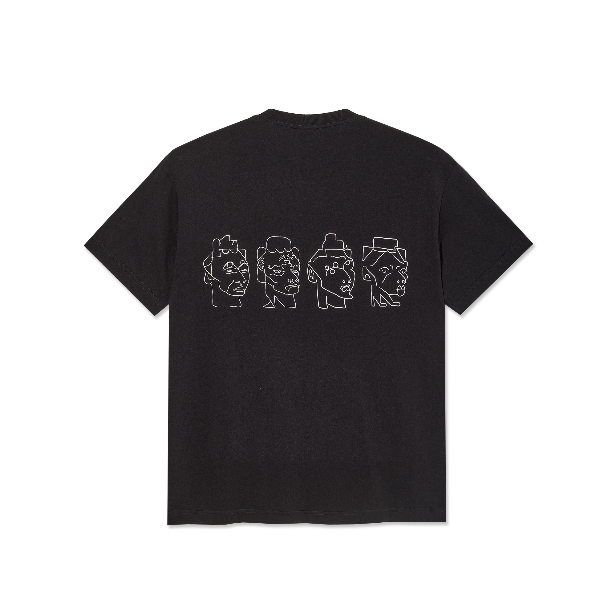 polar-skate-co-contrast-tee-8-heads-black-white image 2