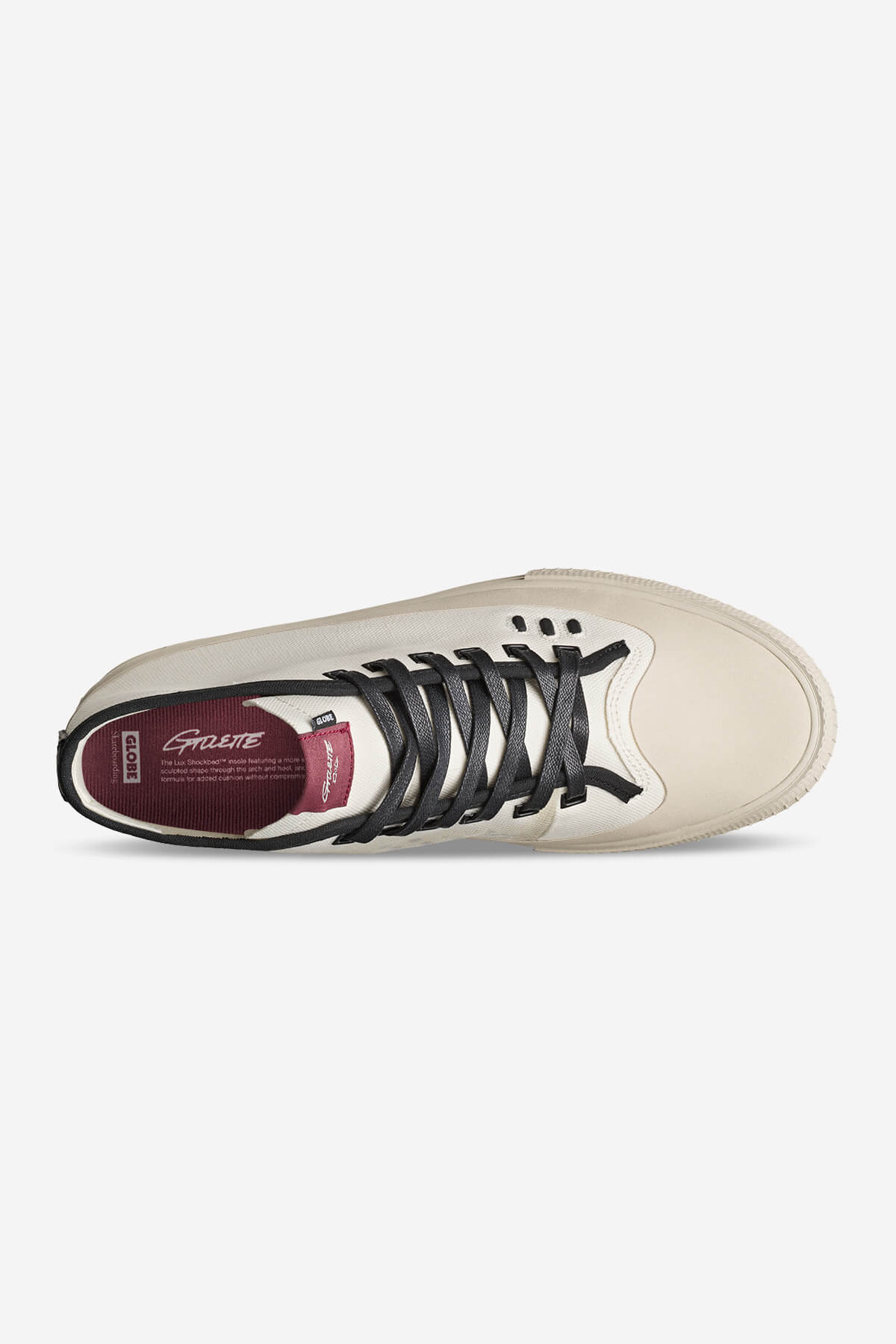 globe-gillette-mid-cream-black-skateschuh image 2
