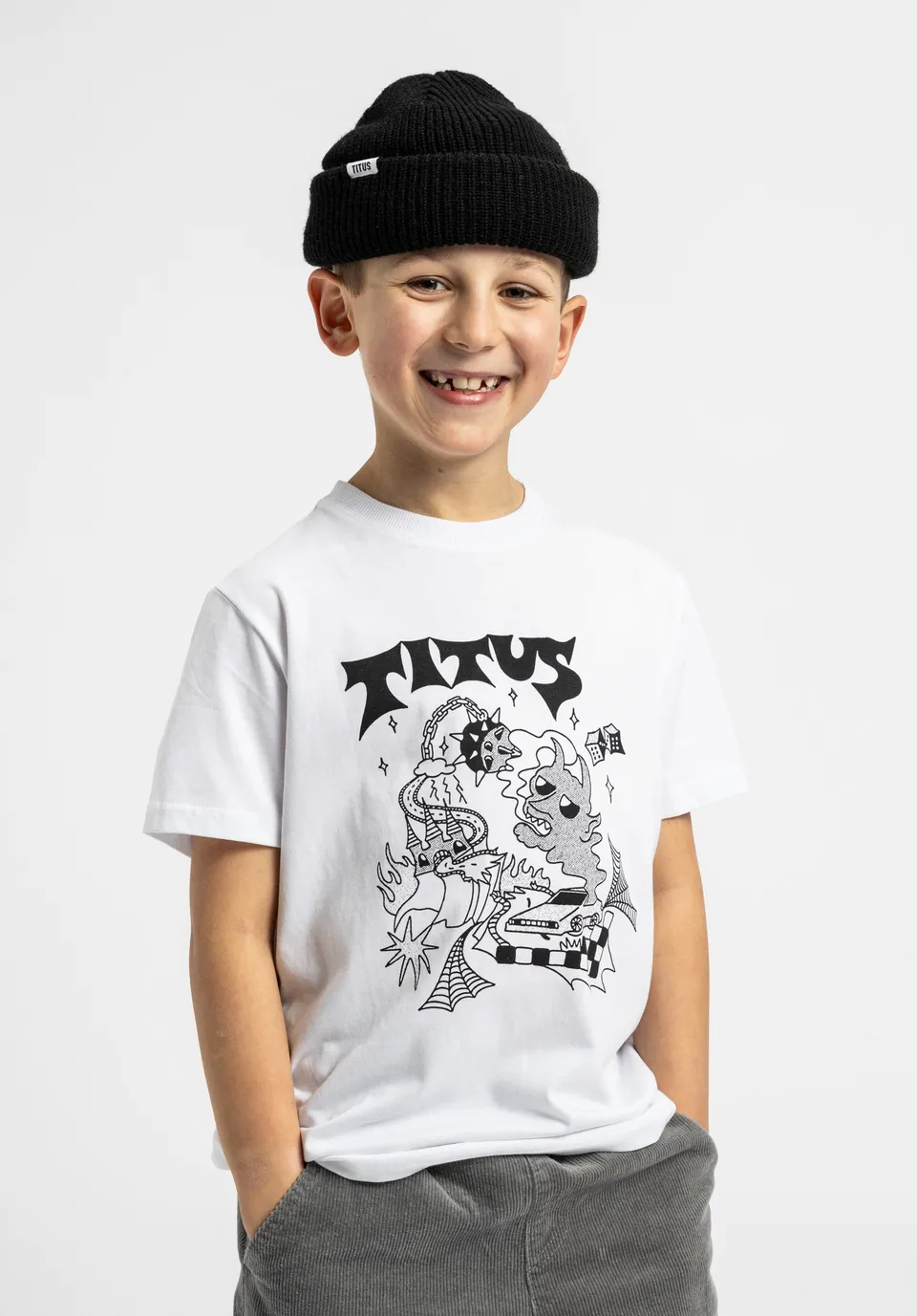 titus-devils-world-kids-t-shirt-regular-fit-frontprint image 1