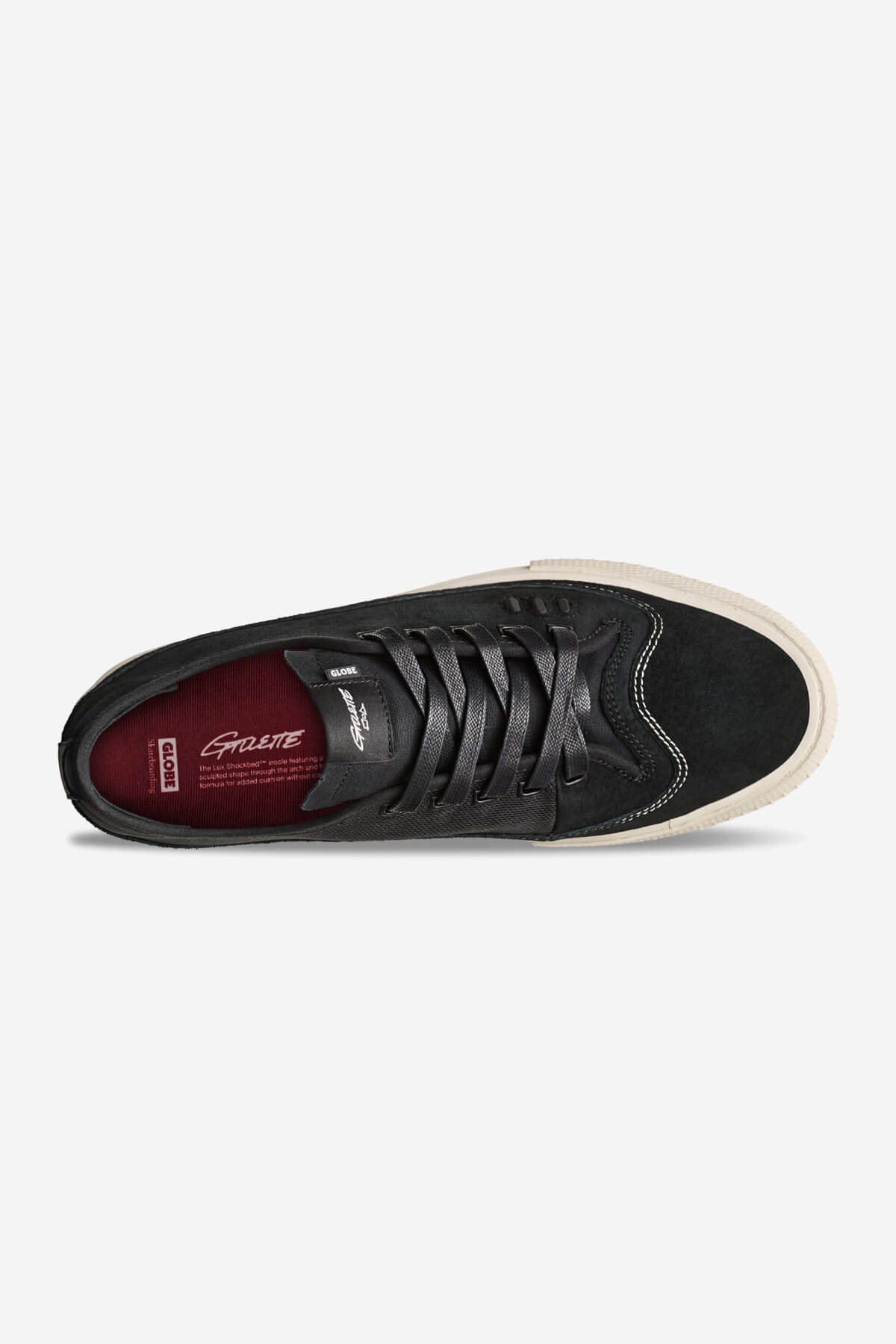 globe-gillette-black-suede-skate-shoes image 2