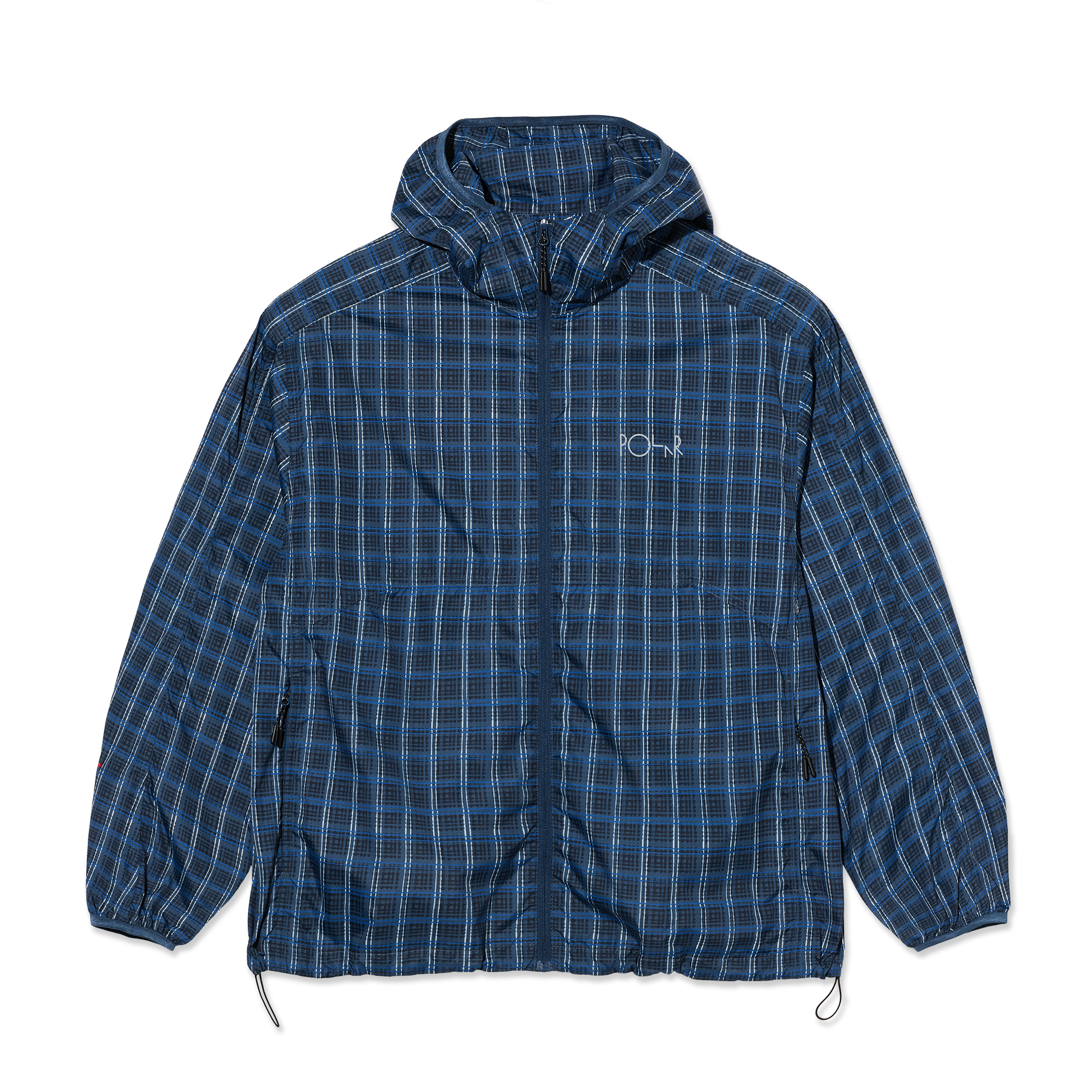 polar-skate-co-chase-light-shell-jacket-blue-check-packable-regenjacke-pu-600-80 image 1