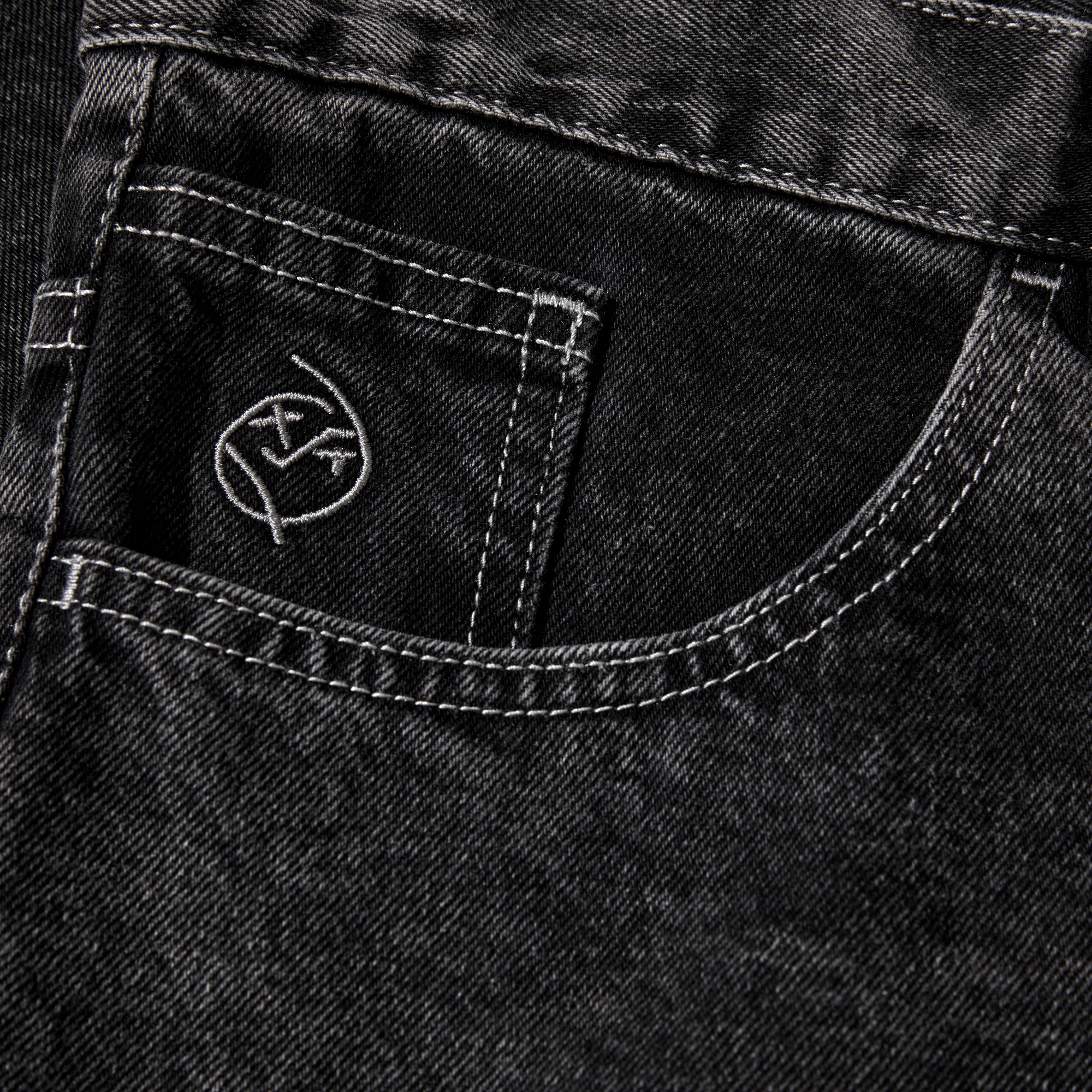 polar-skate-co-big-boy-shorts-silver-black-100-baumwoll-denim-high-waist-baggy-f image 4