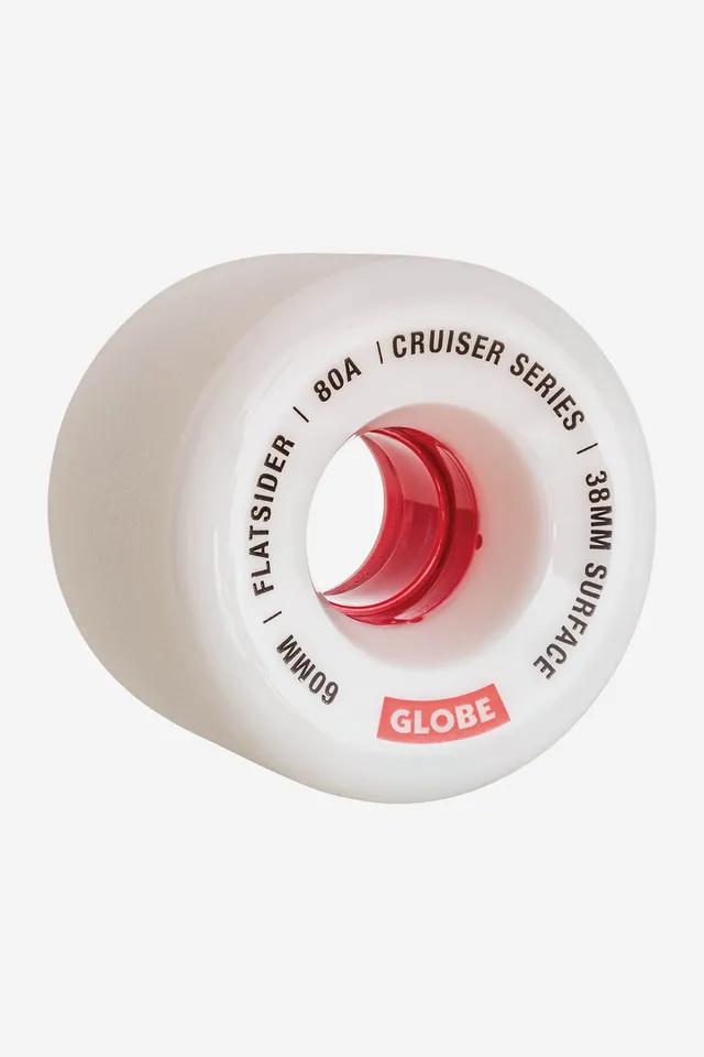 globe-flatsider-cruiser-wheel-60mm-white-red image 1