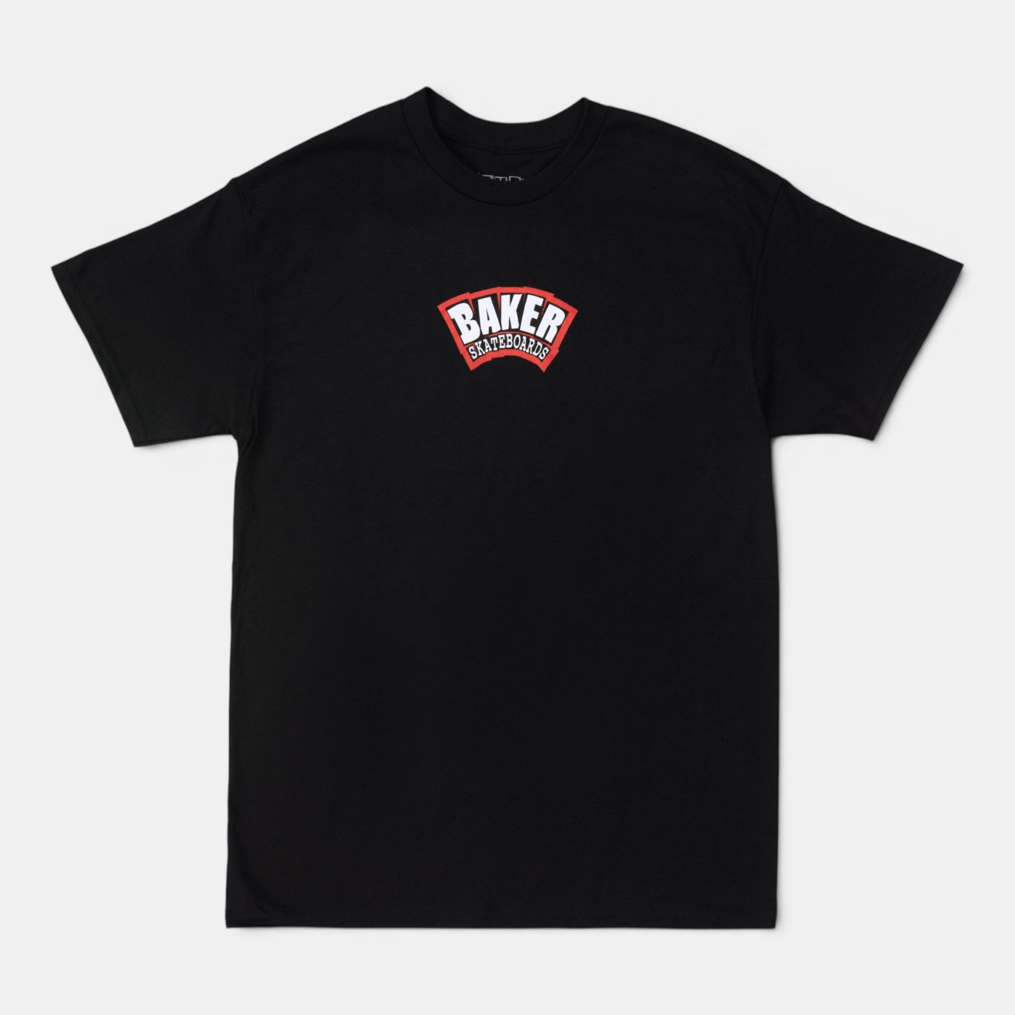 baker-skateboards-arch-logo-t-shirt-schwarz-rot image 1