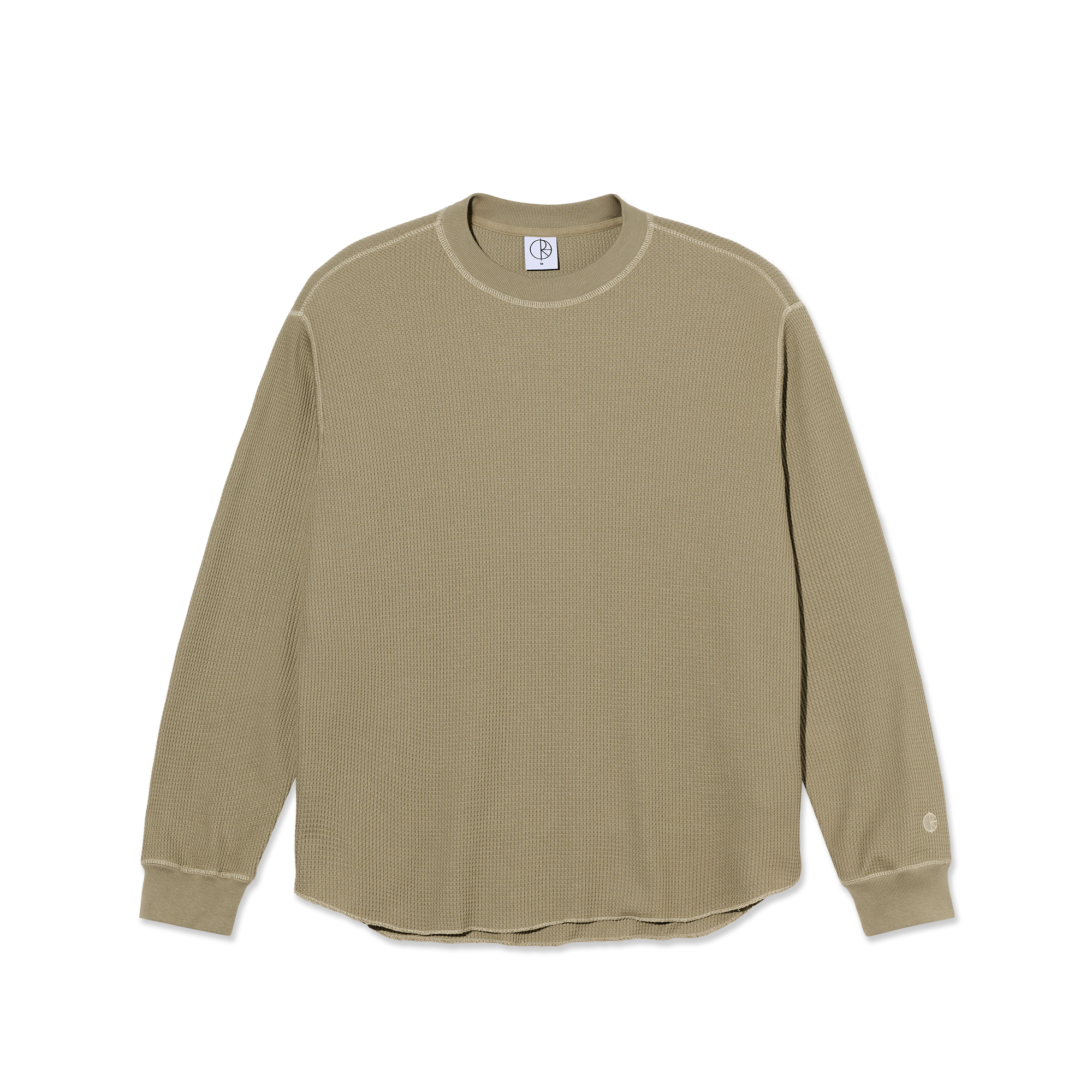 polar-skate-co-dylan-ls-tee-khaki-green-taupe-waffle-longsleeve image 1