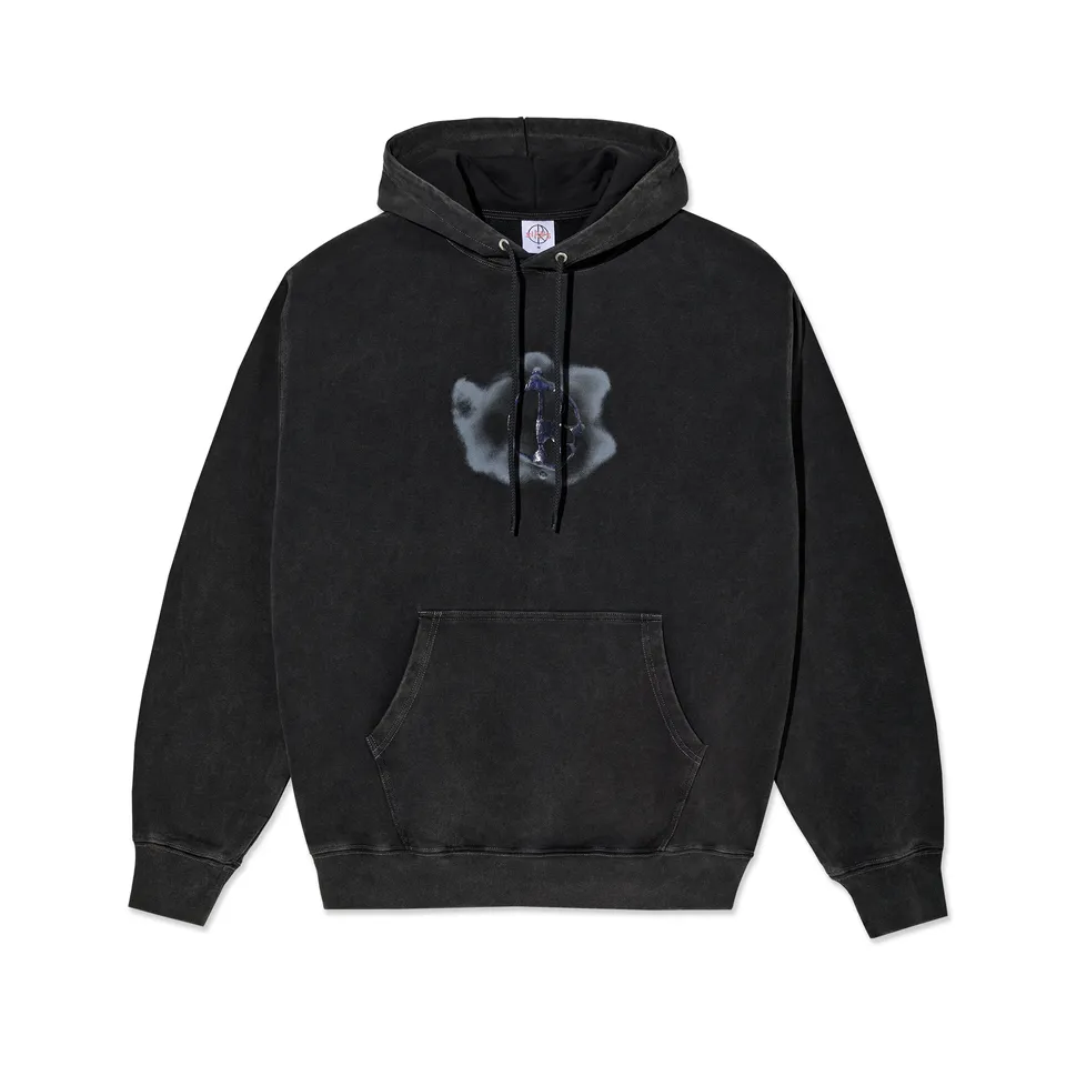 polar-skate-co-dave-hoodie-metal-logo-silver-black-350-gsm-fleece-regular-fit image 1