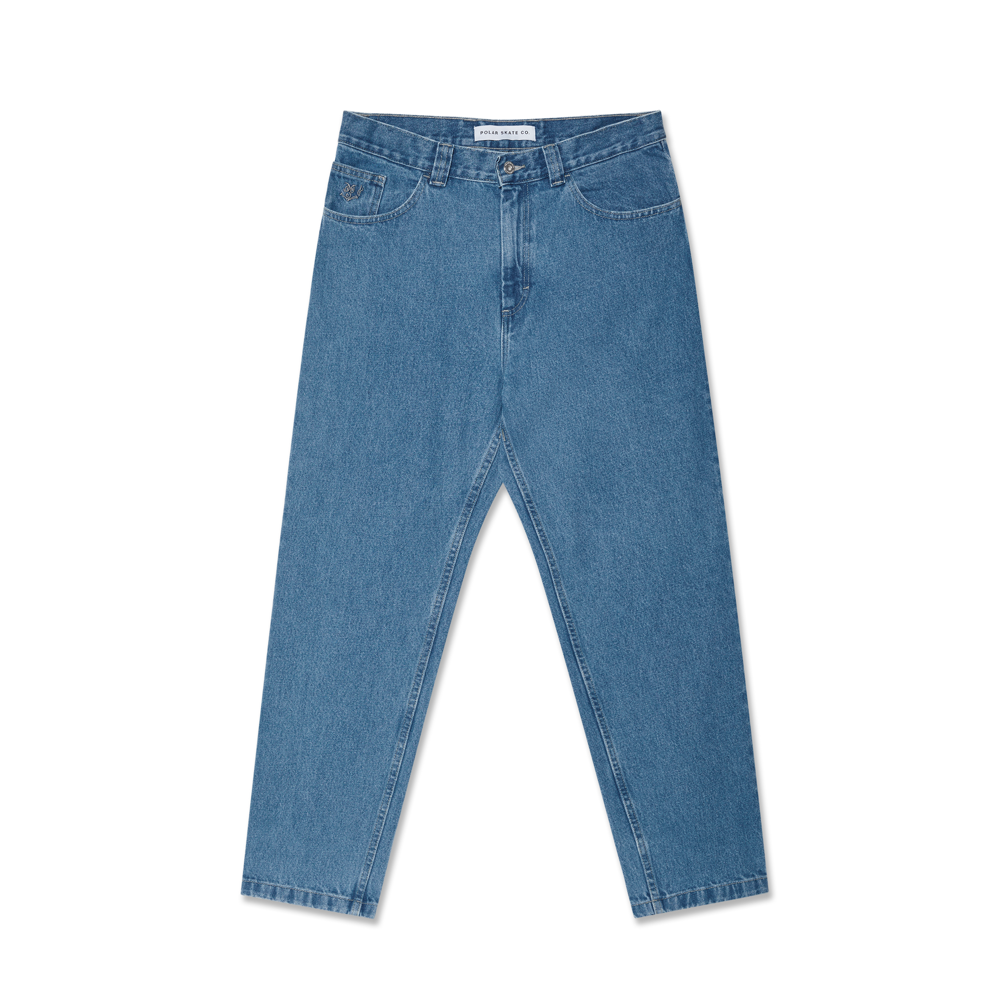 polar-skate-co-92-pants-mid-blue-herren-skate-hose-tapered-leg-semi-baggy-fit image 1