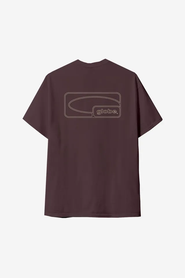 globe-block-tee-prune-100-bio-baumwolle-170gsm image 1