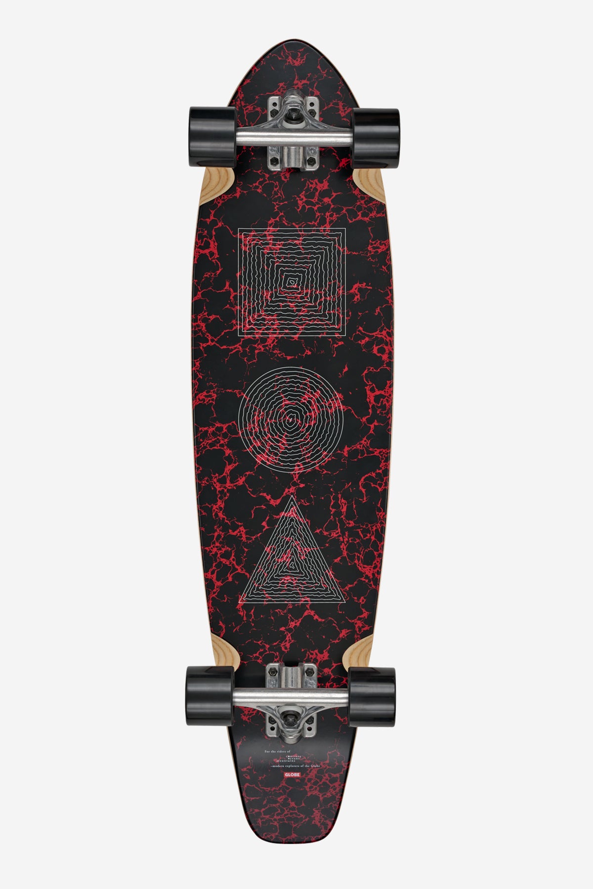 globe-the-all-time-35-longboard-red-marble-stack-komplettboard image 1