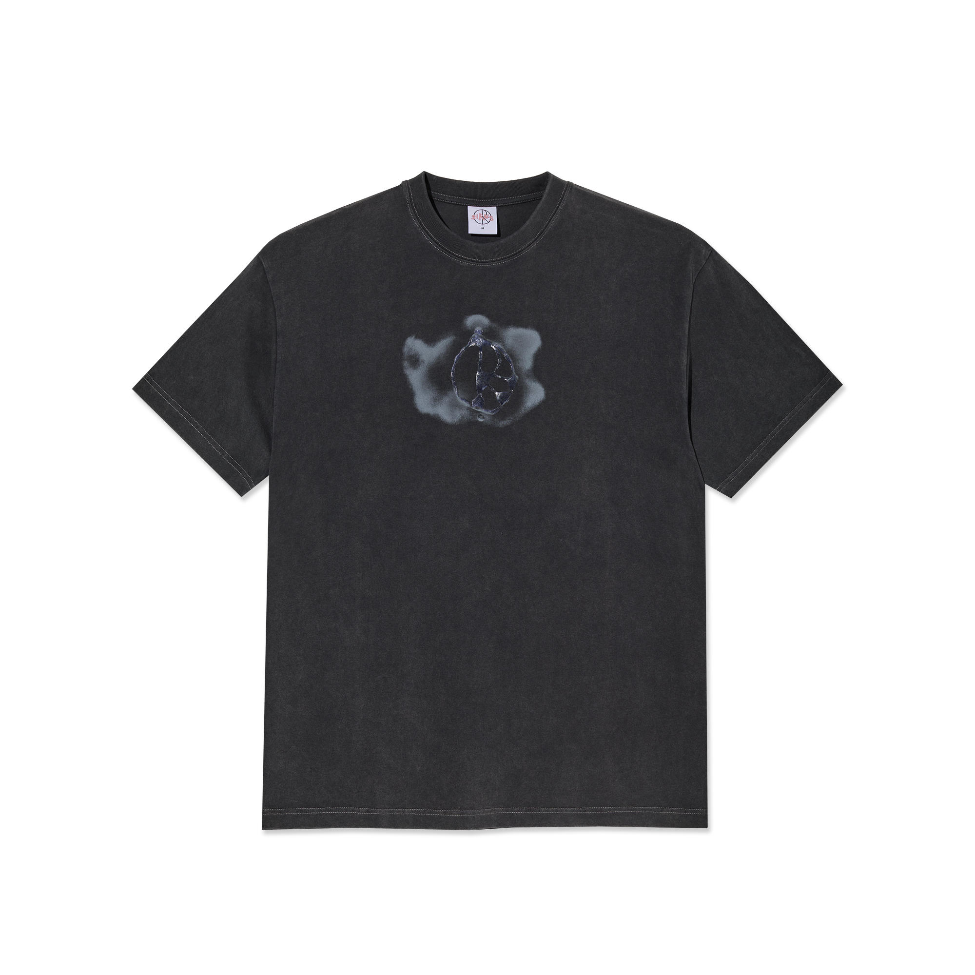 polar-skate-co-tee-metal-logo-silver-black-230-gsm-double-jersey-t-shirt image 1