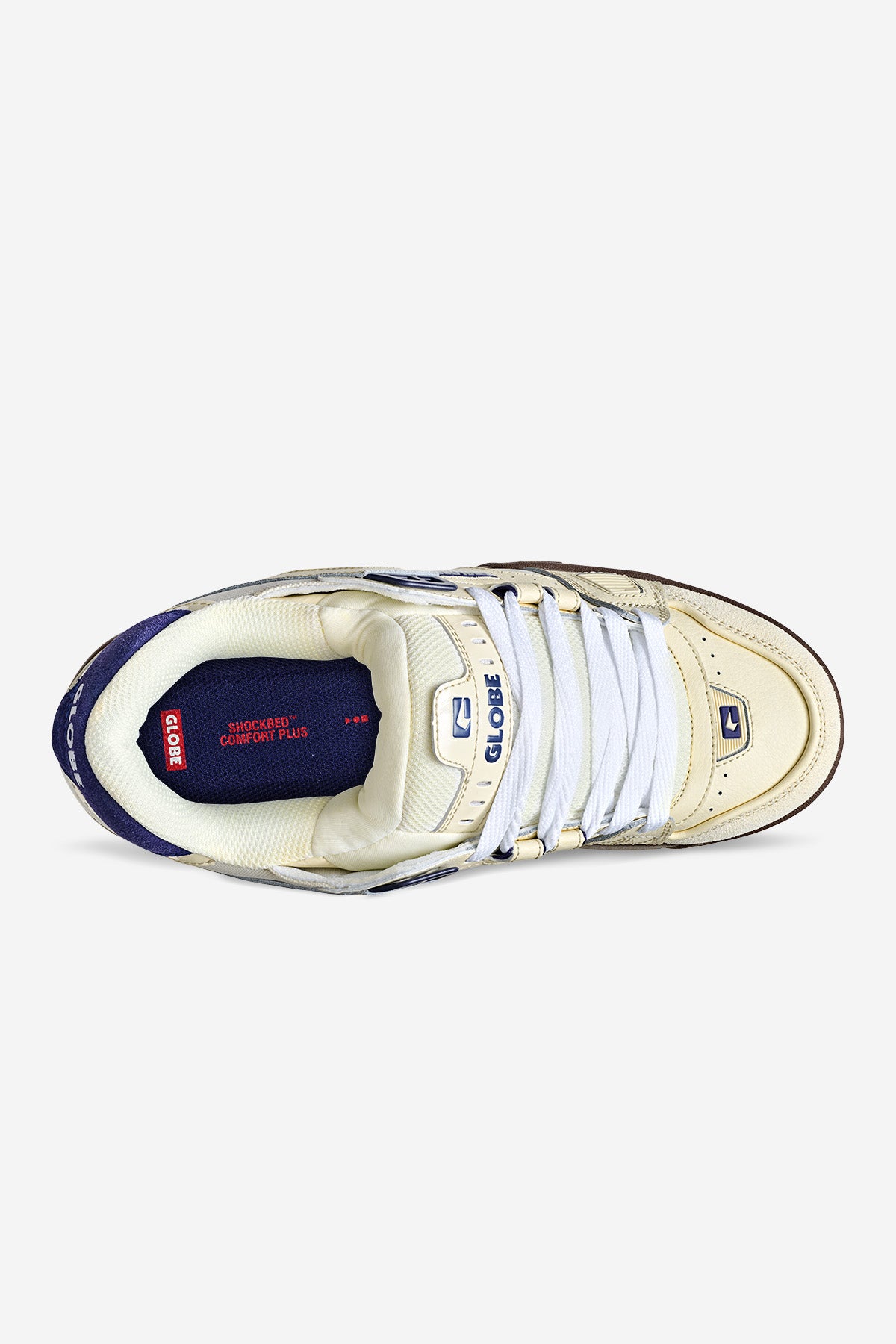 globe-sabre-skate-schuh-antique-white-blue-nitrocel-impact-control image 3