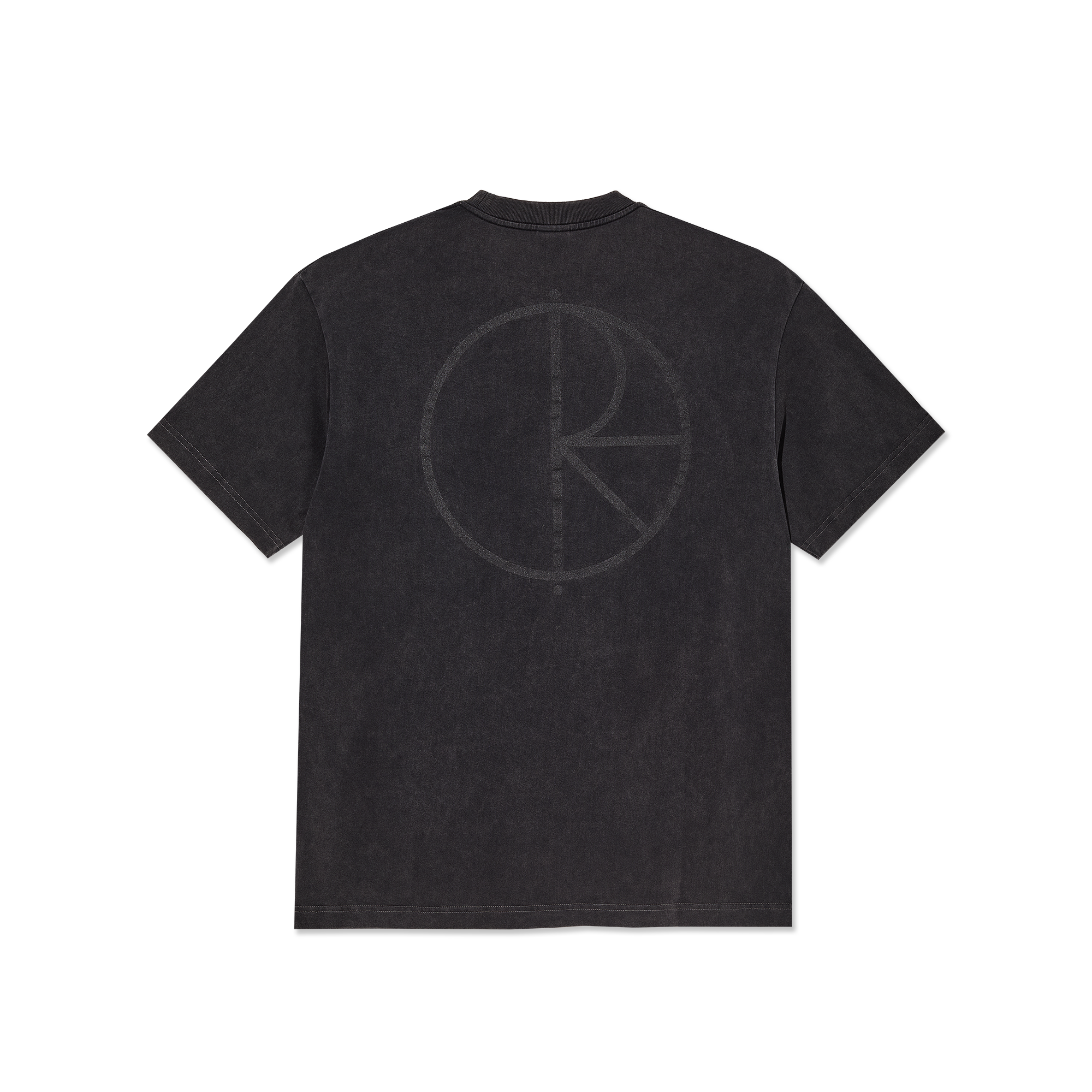 polar-skate-co-contrast-tee-stroke-logo-silver-black-black image 1