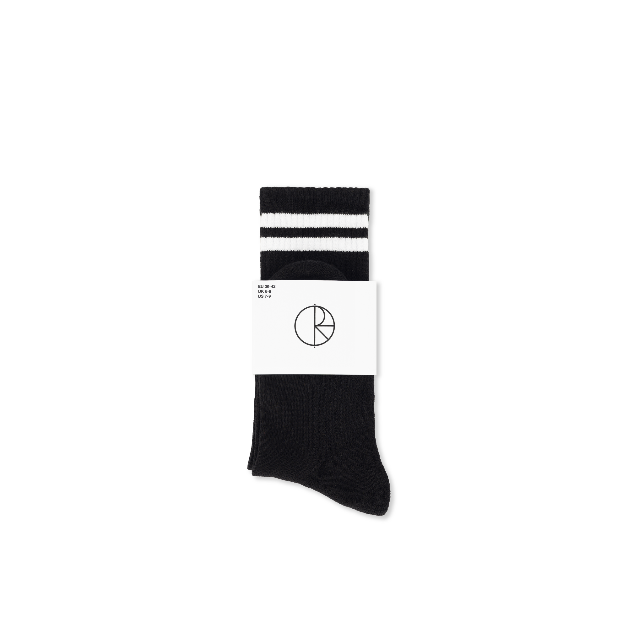 polar-skate-co-rib-socks-long-happy-sad-socken-in-black-white-over-the-calf image 3