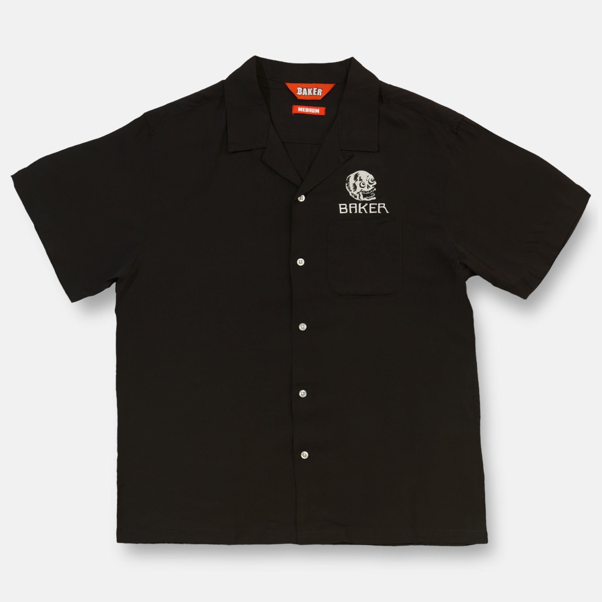 baker-skateboards-skull-button-up-black image 1