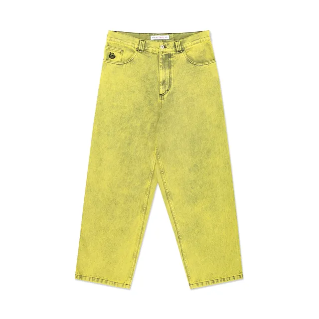 polar-skate-co-big-boy-pants-demon-child-lemon-black-435-gsm-denim-oversized-fit image 1