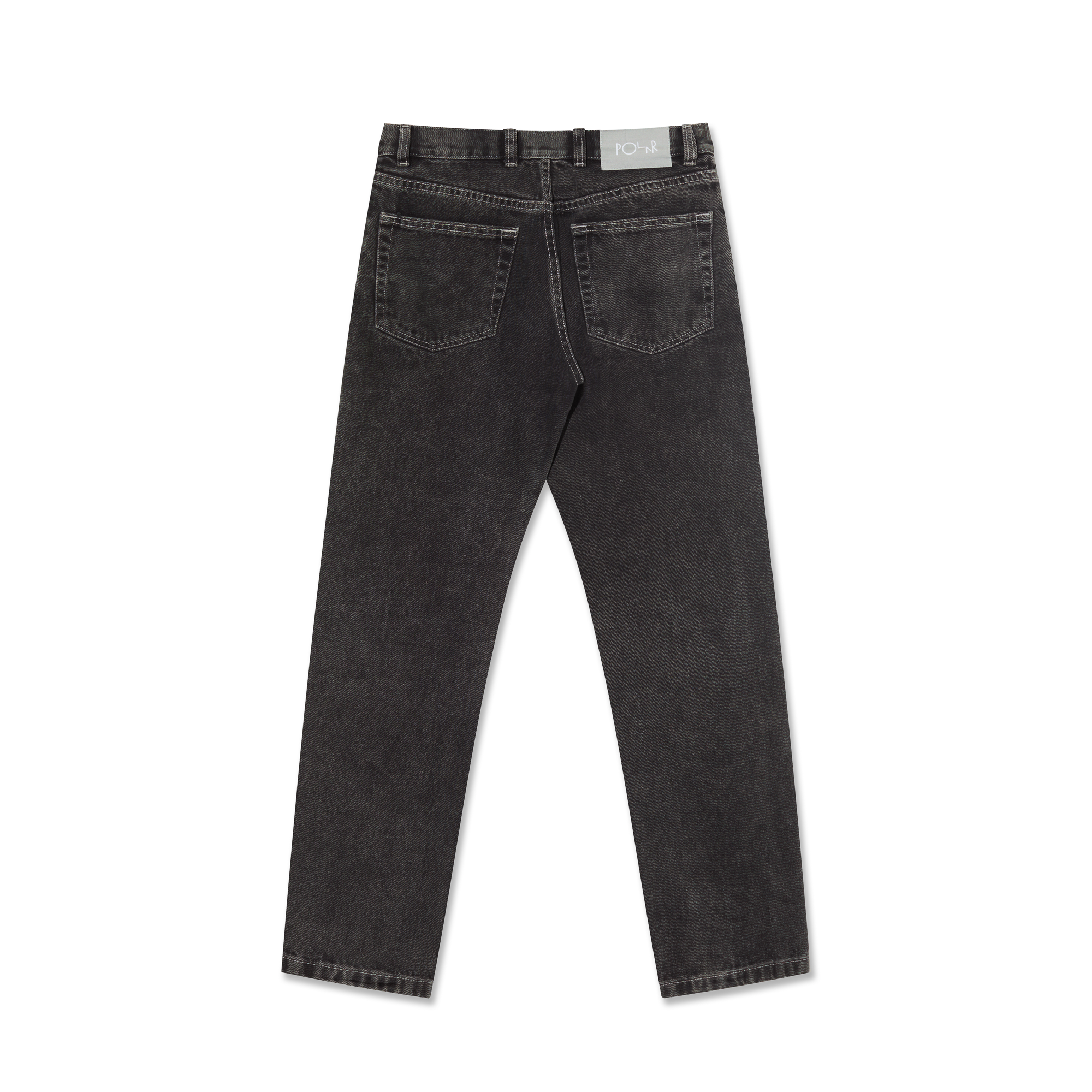 polar-skate-co-89-pants-silver-black-denim-high-waist-straight-leg image 2