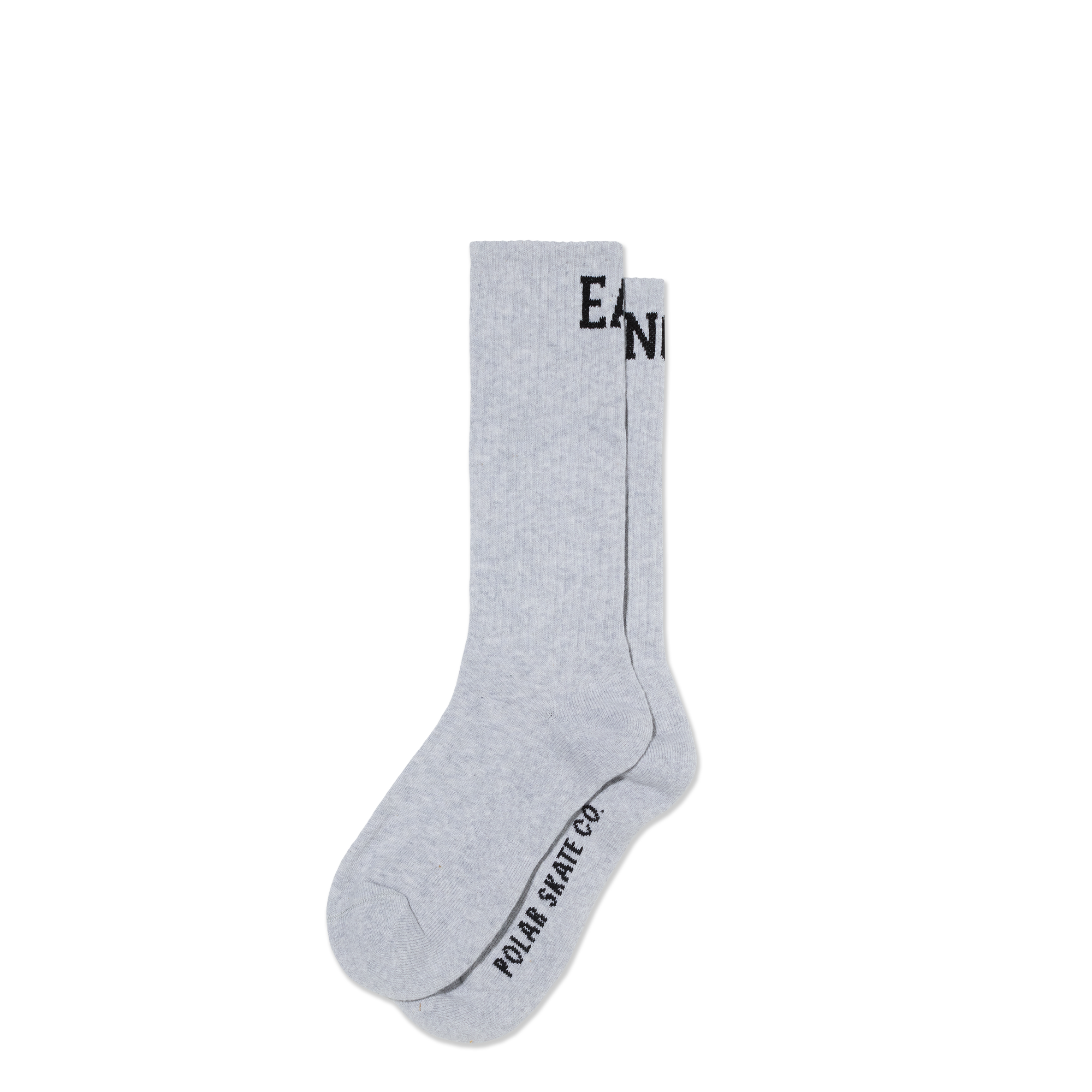 polar-skate-co-rib-socks-long-easy-now-heather-grey-crew-socken image 1