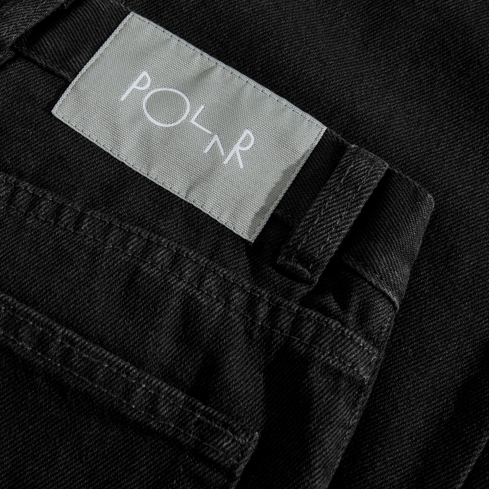 polar-skate-co-89-pants-pitch-black-high-waist-straight-leg-jeans-aus-435-gsm-de image 5