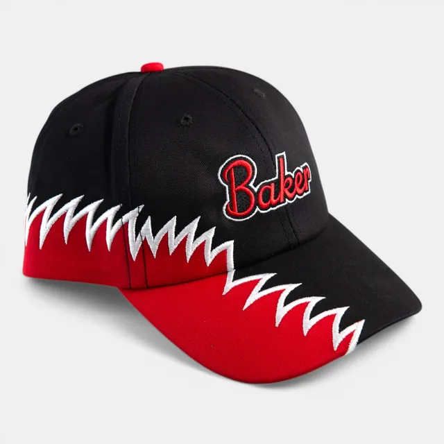 baker-skateboards-snap-on-snapback-cap-6-panel-100-baumwolle-frontstickerei image 1