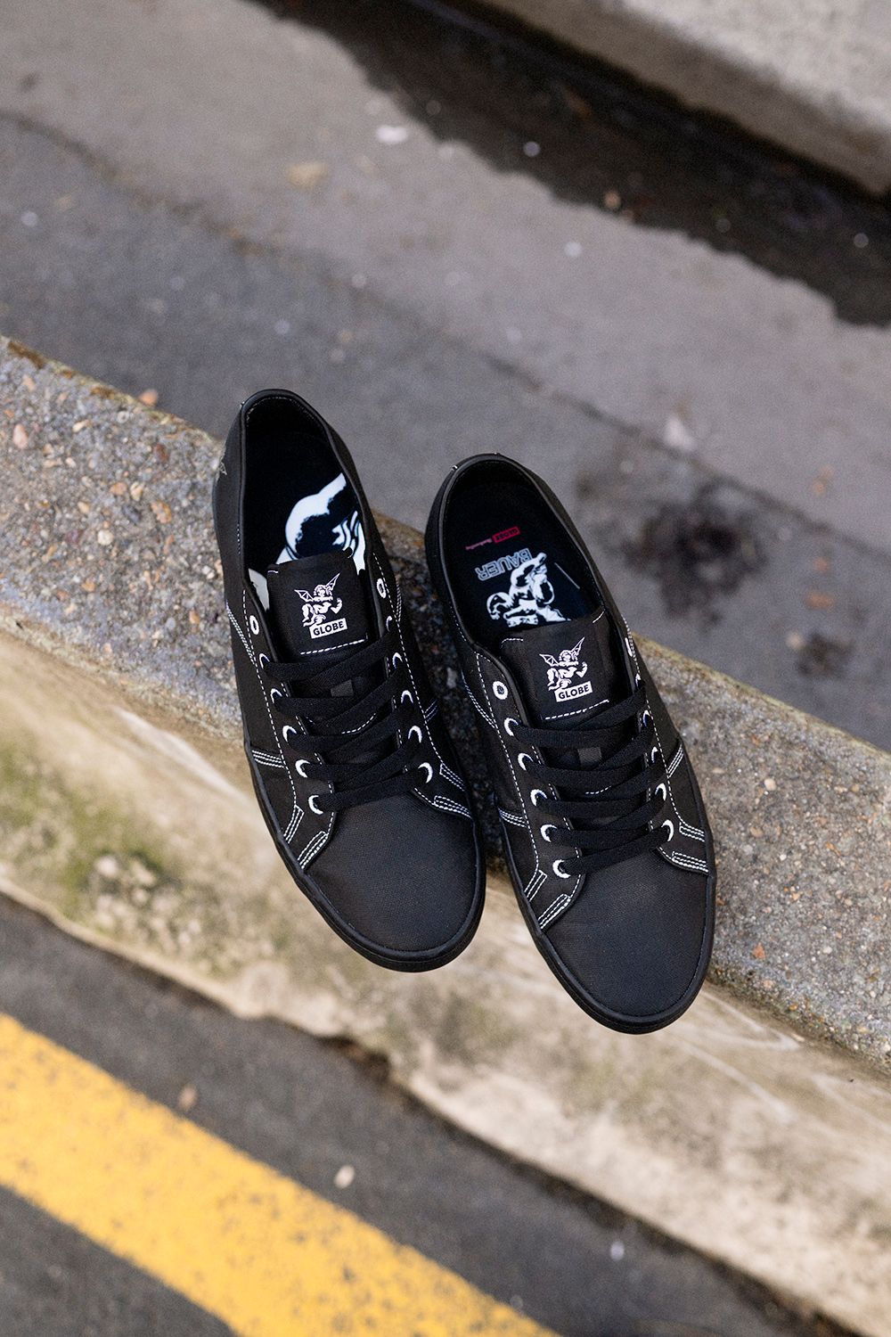 globe-surplus-skate-shoes-black-bauer-val-bauer-signature image 2