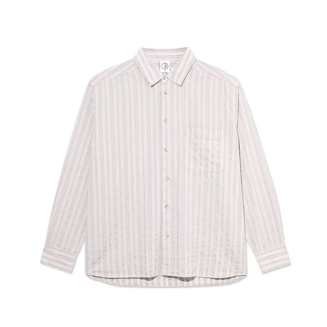 polar-skate-co-bart-ls-shirt-grey-stripe-seersucker-langarm image 1