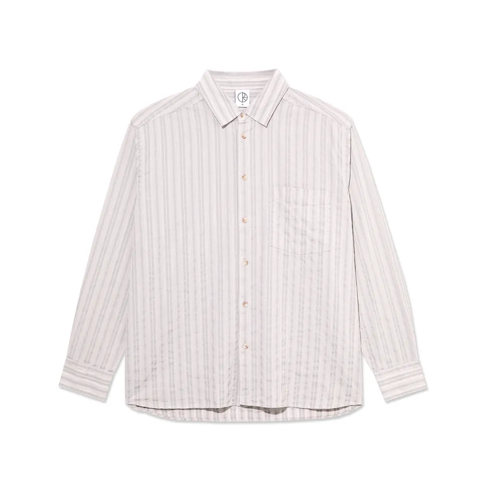 polar-skate-co-bart-ls-shirt-grey-stripe-seersucker-langarm image 1