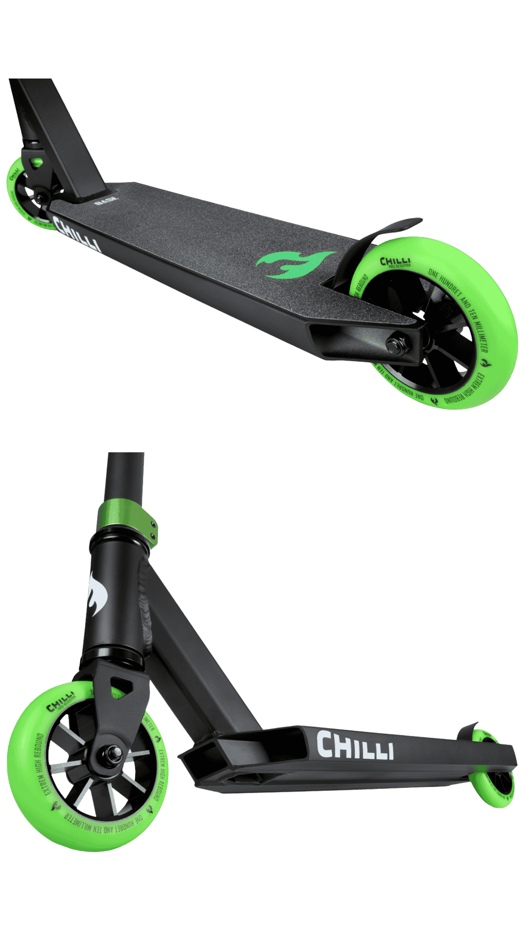 chilli-pro-scooter-base-stunt-scooter-black-green image 2