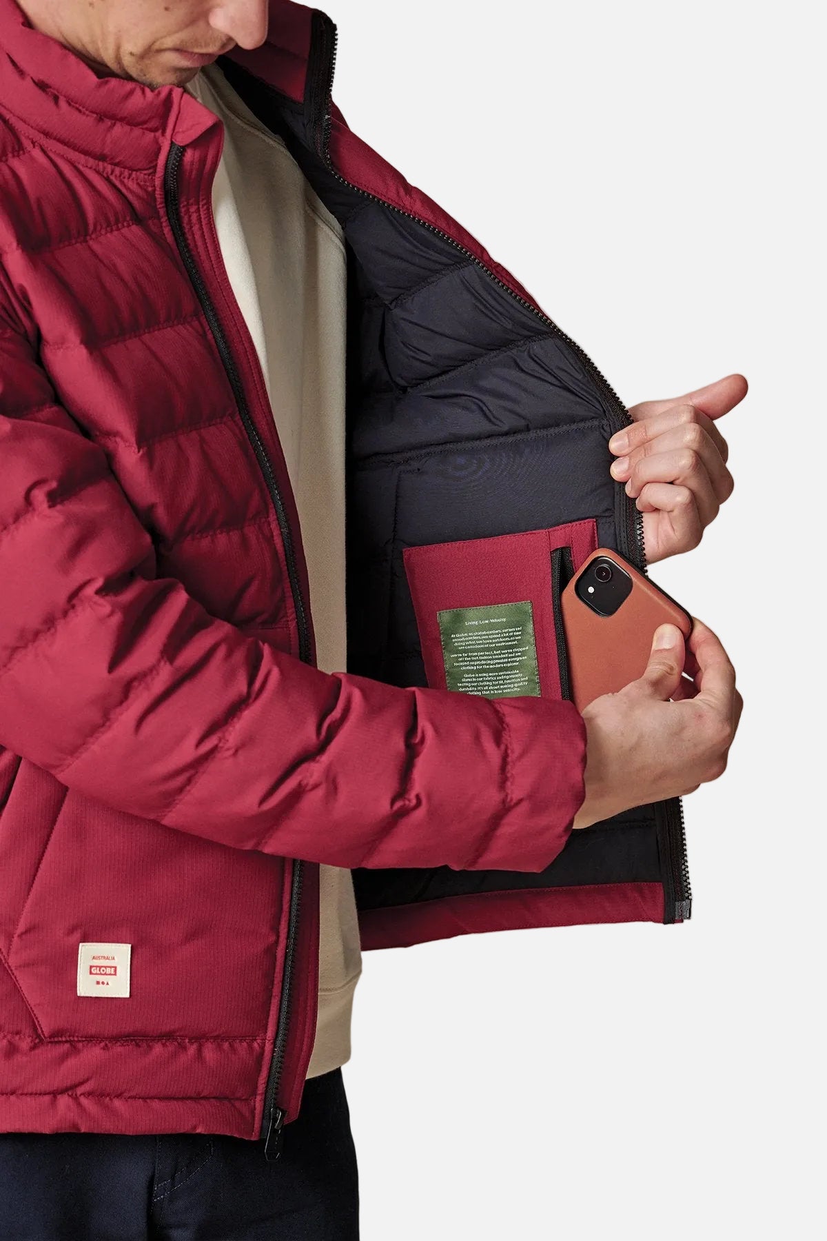 globe-prime-down-puffer-jacke-rhubarb image 5
