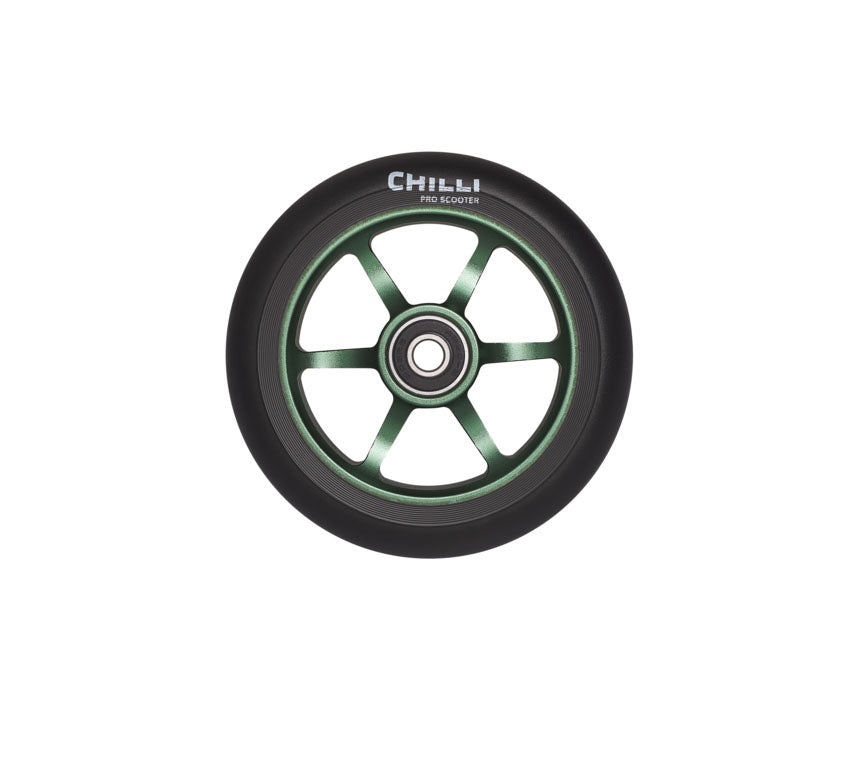 chilli-pro-scooter-wheel-green-110mm-5000-stunt-scooter-rolle-1-st-ck image 1