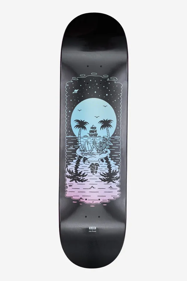 globe-g2-reflection-8-5-skateboard-deck-black-purple image 1