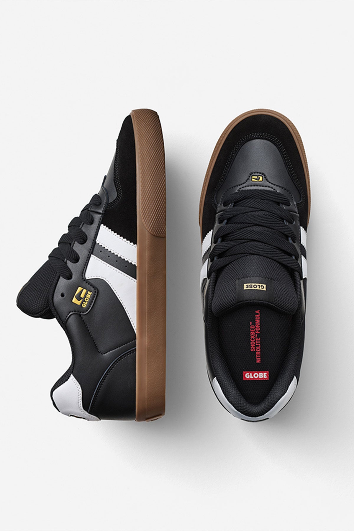 globe-encore-2-black-white-tobacco-vulkanisierte-skateschuhe image 4