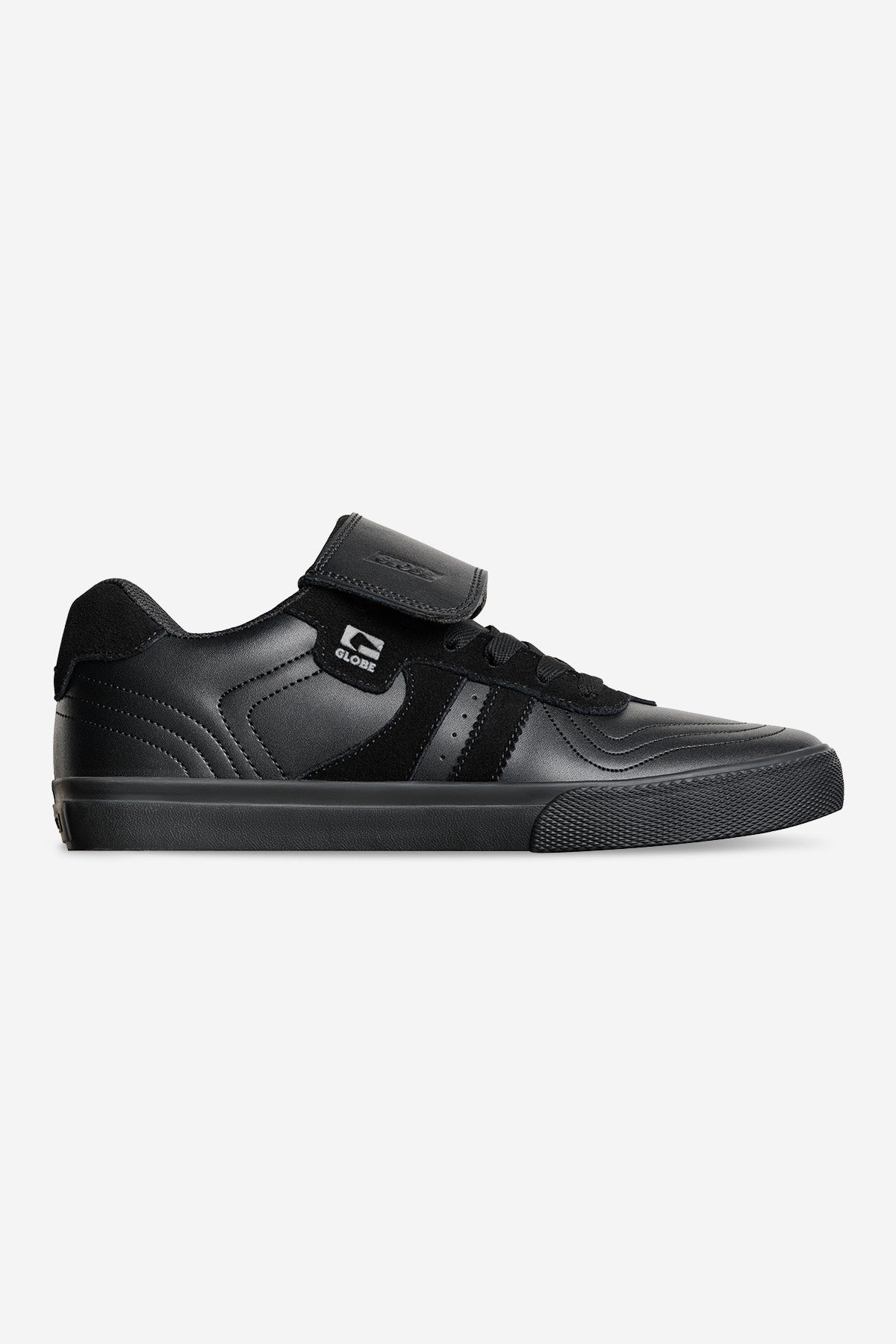 globe-encore-2-black-cushion-skateschuh-vulkanisiert-wildleder-herringbone image 1