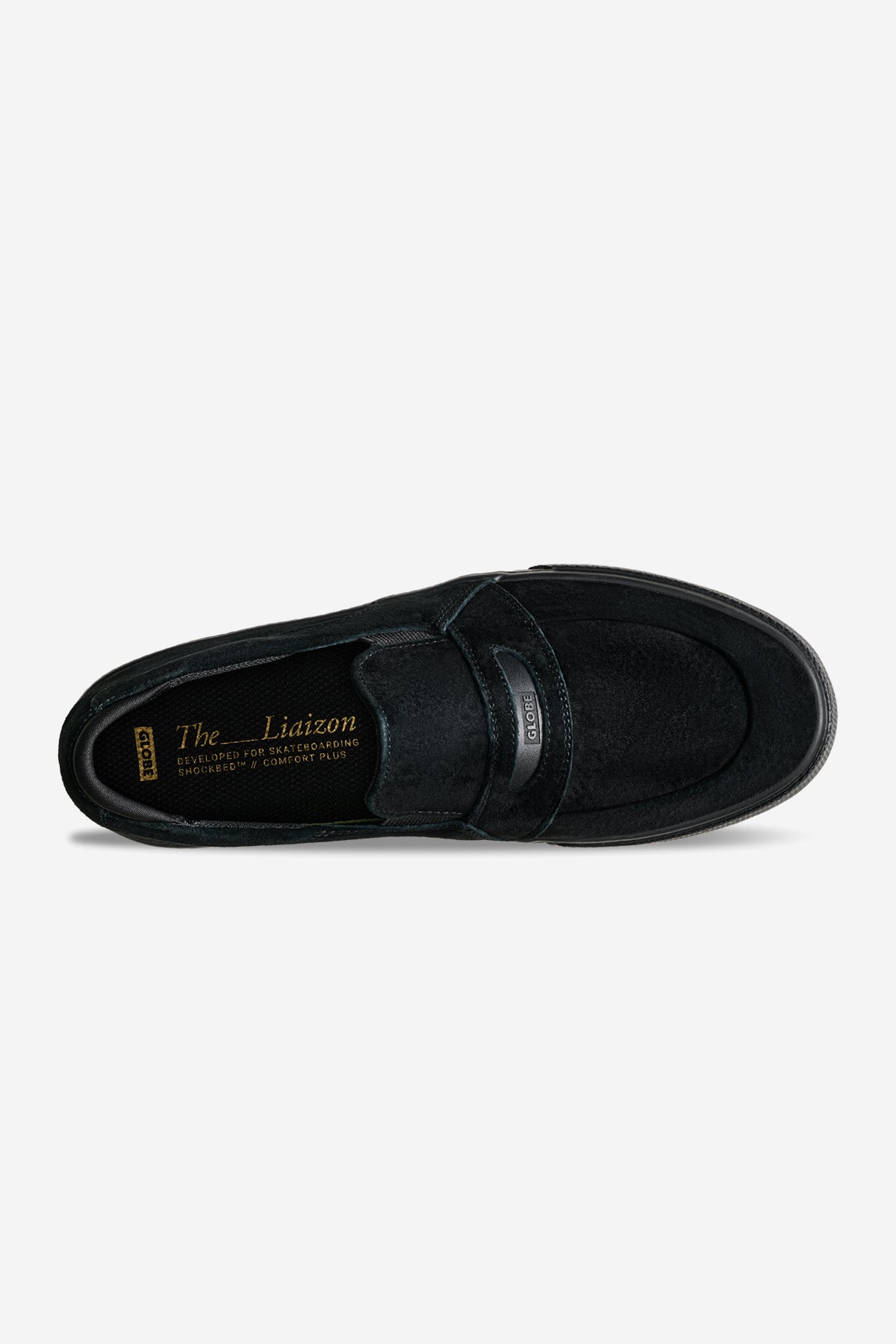 globe-liaizon-slip-on-skateschuh-black-suede-loafer-stil image 4