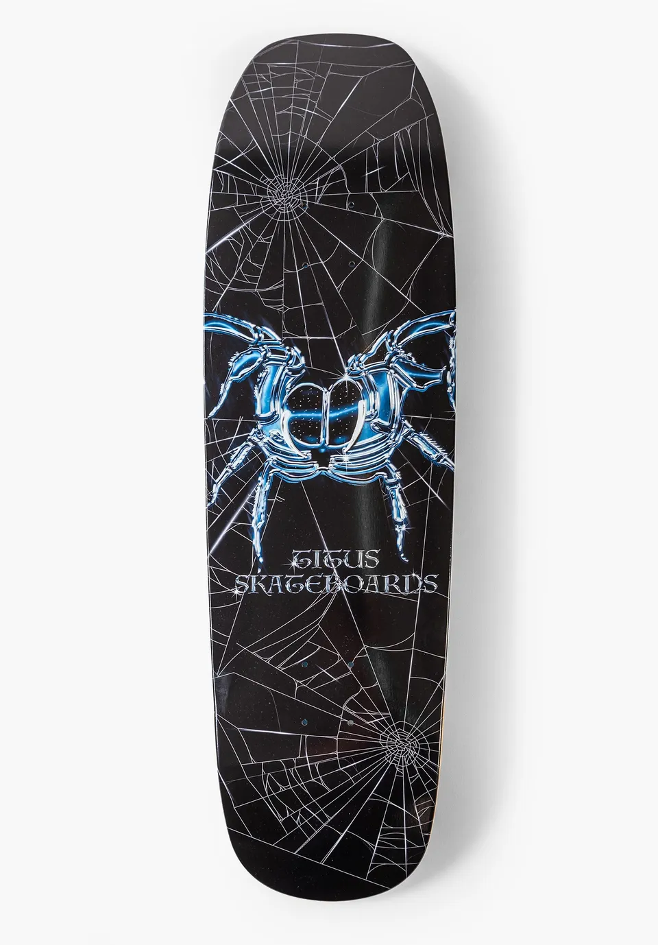 titus-chrome-spider-deck-7-ply-us-hard-rock-maple-pool-shape-skateboard-deck image 1