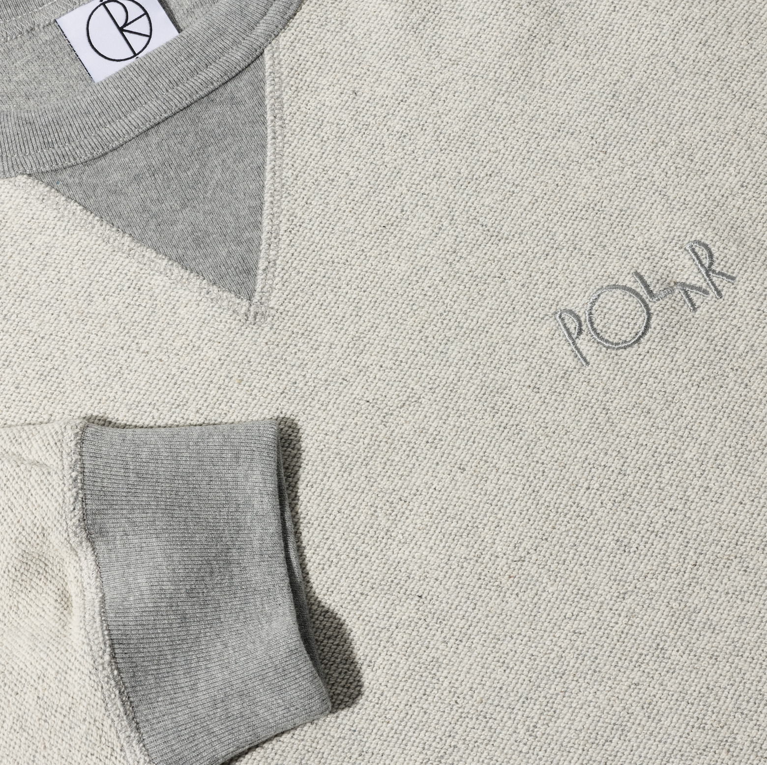 polar-skate-co-reversed-sweater-heather-grey-350-gsm-loopback-jersey-loose-cropp image 3