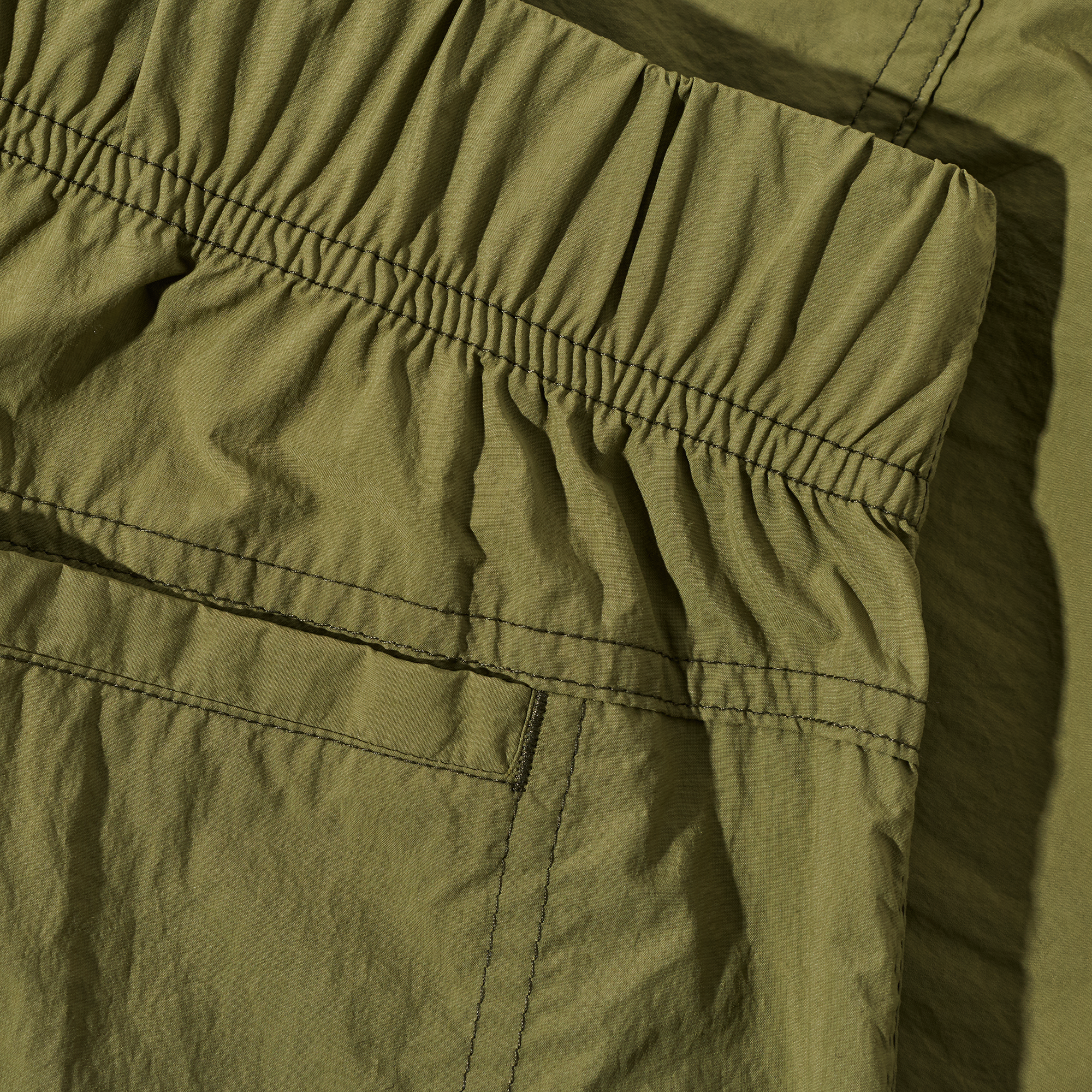 polar-skate-co-hike-shorts-army-green-leichte-nylon-skateshort-mit-elastikbund-u image 5