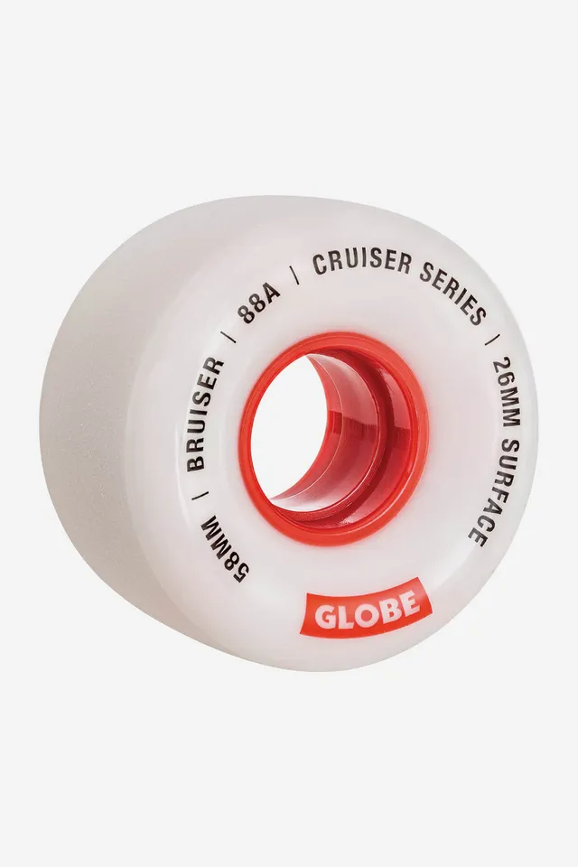 globe-bruiser-58mm-white-red-cruiser-rollen-88a-4er-pack image 1