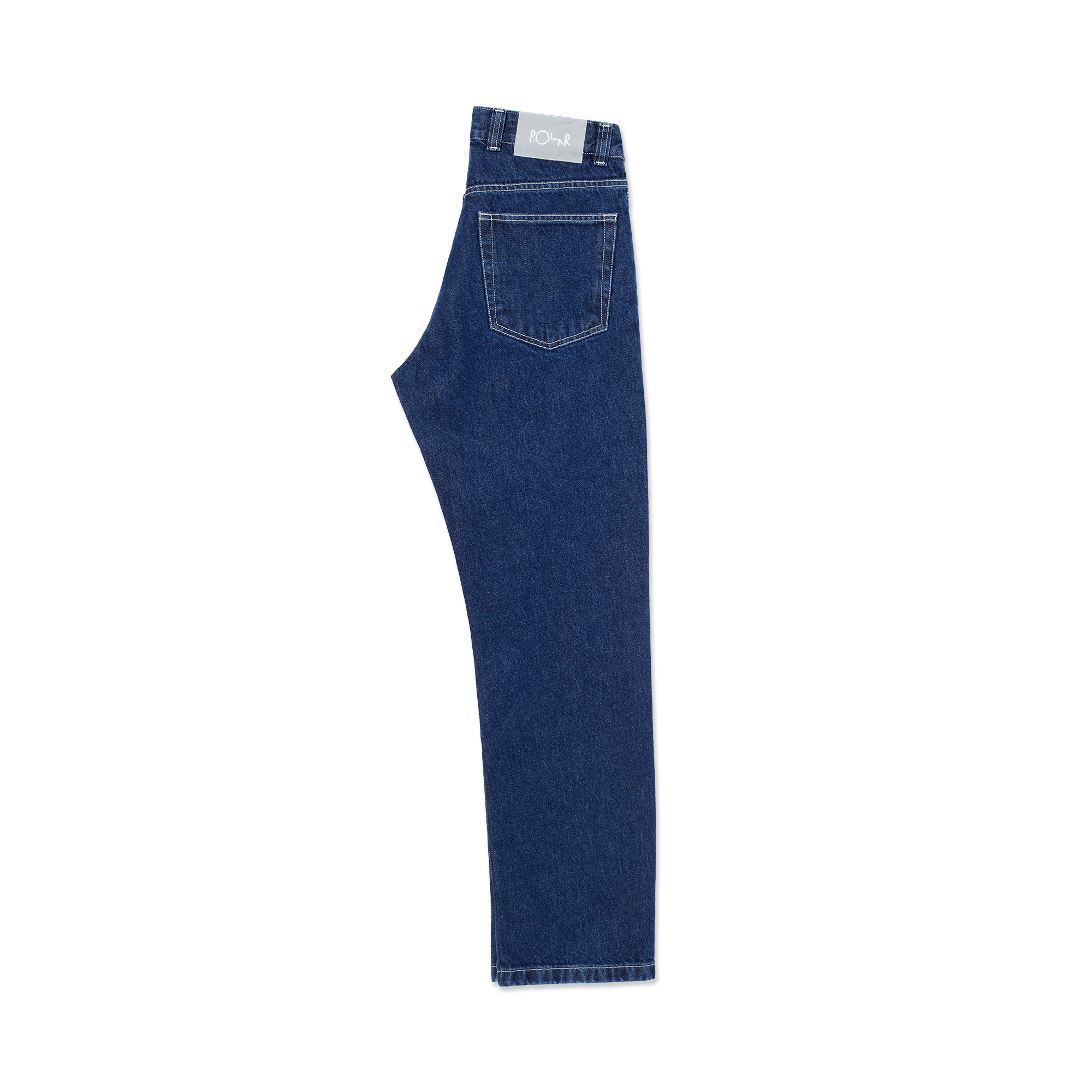 polar-skate-co-89-pants-dark-blue-w-white-stitching-435-gsm-denim-high-waist-str image 3