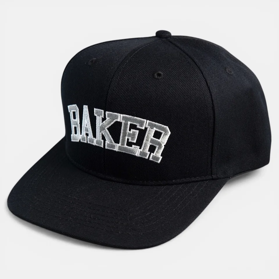 baker-skateboards-looter-snapback-cap-6-panel-100-baumwolle-frontstickerei image 1