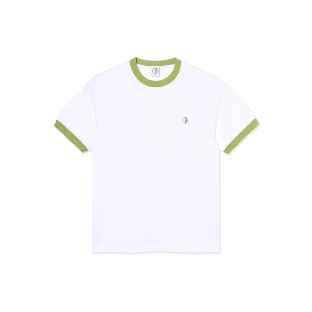 polar-skate-co-ringer-tee-white-peridot-220-gsm-midweight-jersey-retro-fit image 1