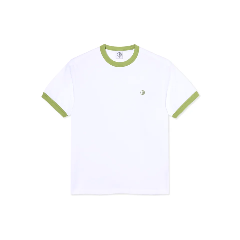 polar-skate-co-ringer-tee-white-peridot-220-gsm-midweight-jersey-retro-fit image 1