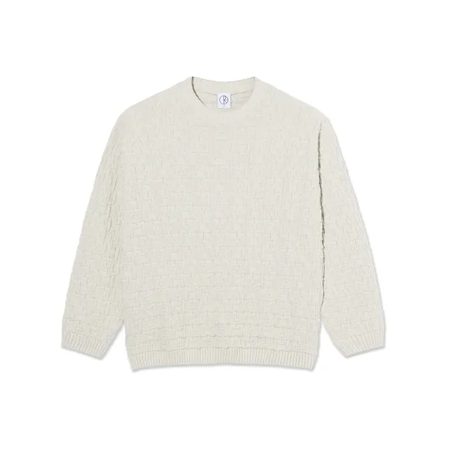 polar-skate-co-alex-sweater-ivory-grey-melange image 1