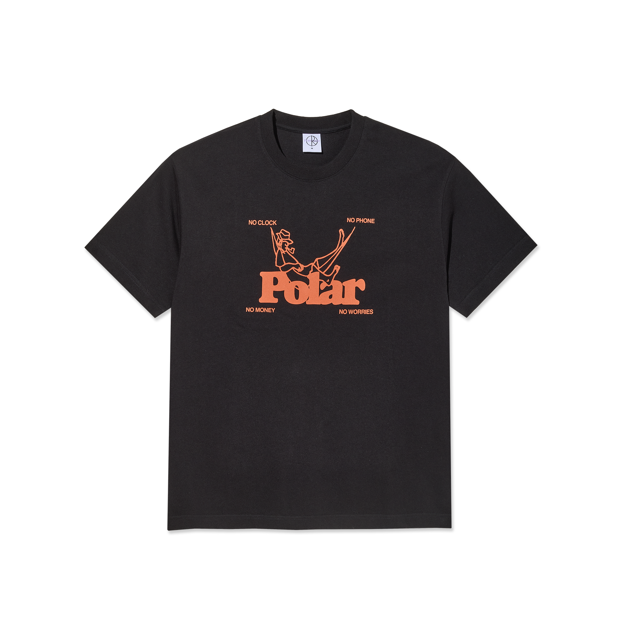 polar-skate-co-no-worries-t-shirt-black-230-gsm-bio-baumwolle-regular-fit image 1