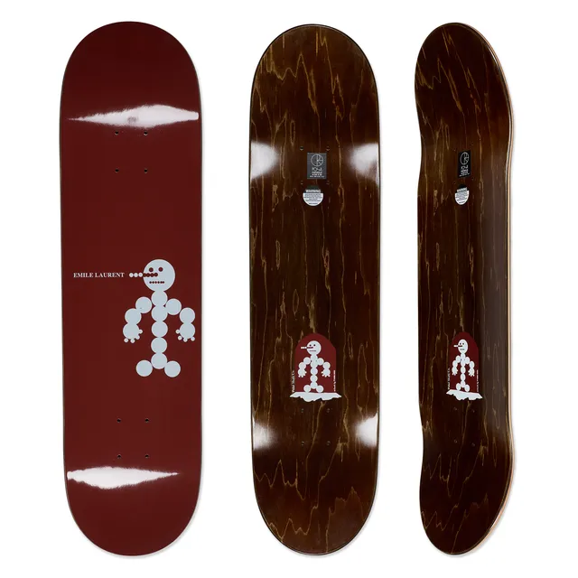 polar-skate-co-emile-laurent-deck-snowman-wine image 1