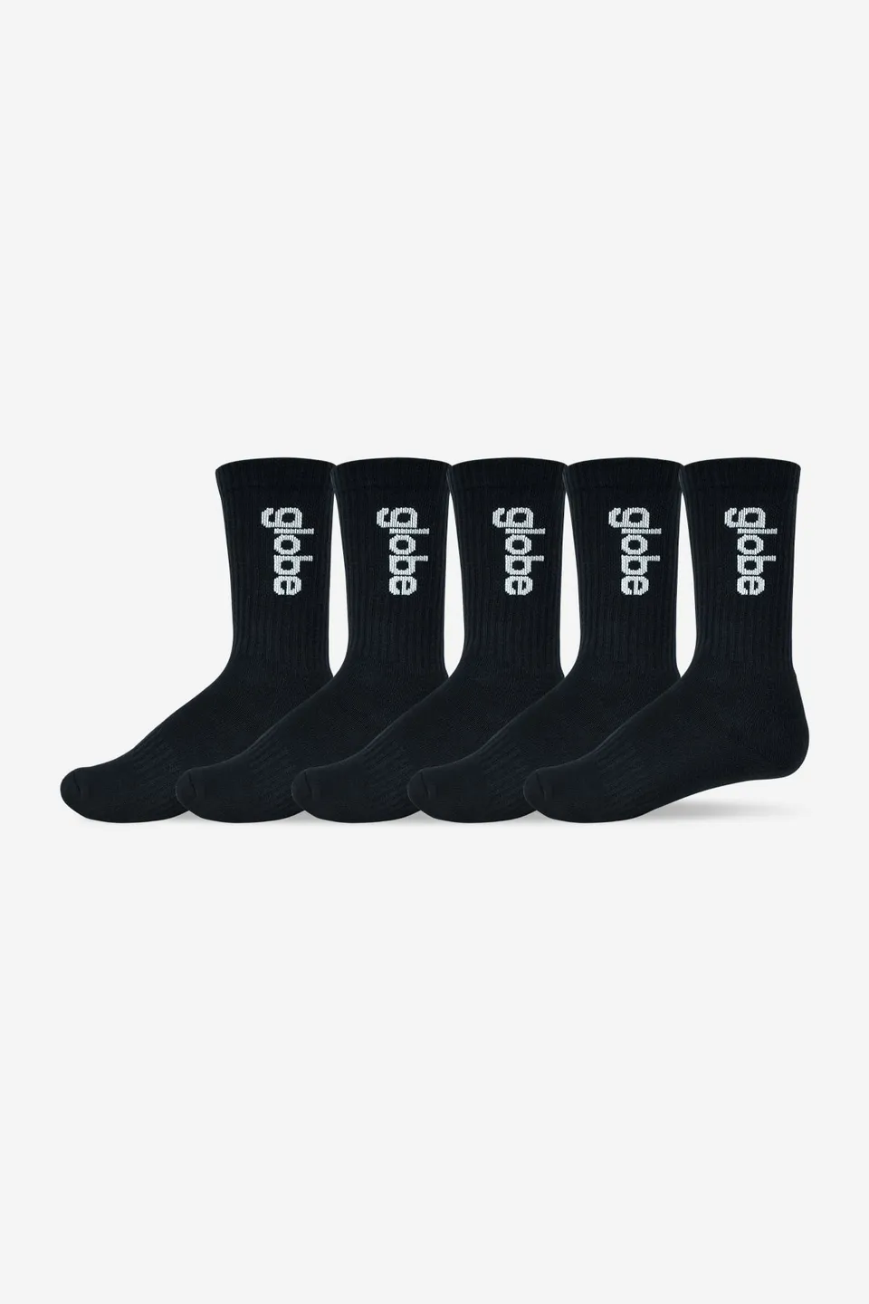 globe-o-g-vert-logo-hi-sock-5er-pack-crew-socken-in-schwarz image 1